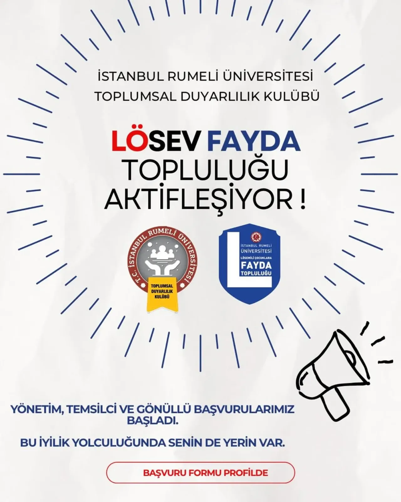 İstanbul Rumeli Üniversitesi'nde LÖSEV İş Birliğiyle Yeni Bir Topluluk Kuruluyor İstanbul Rumeli Üniversitesi'nde LÖSEV İş Birliğiyle Yeni Bir Topluluk Kuruluyor