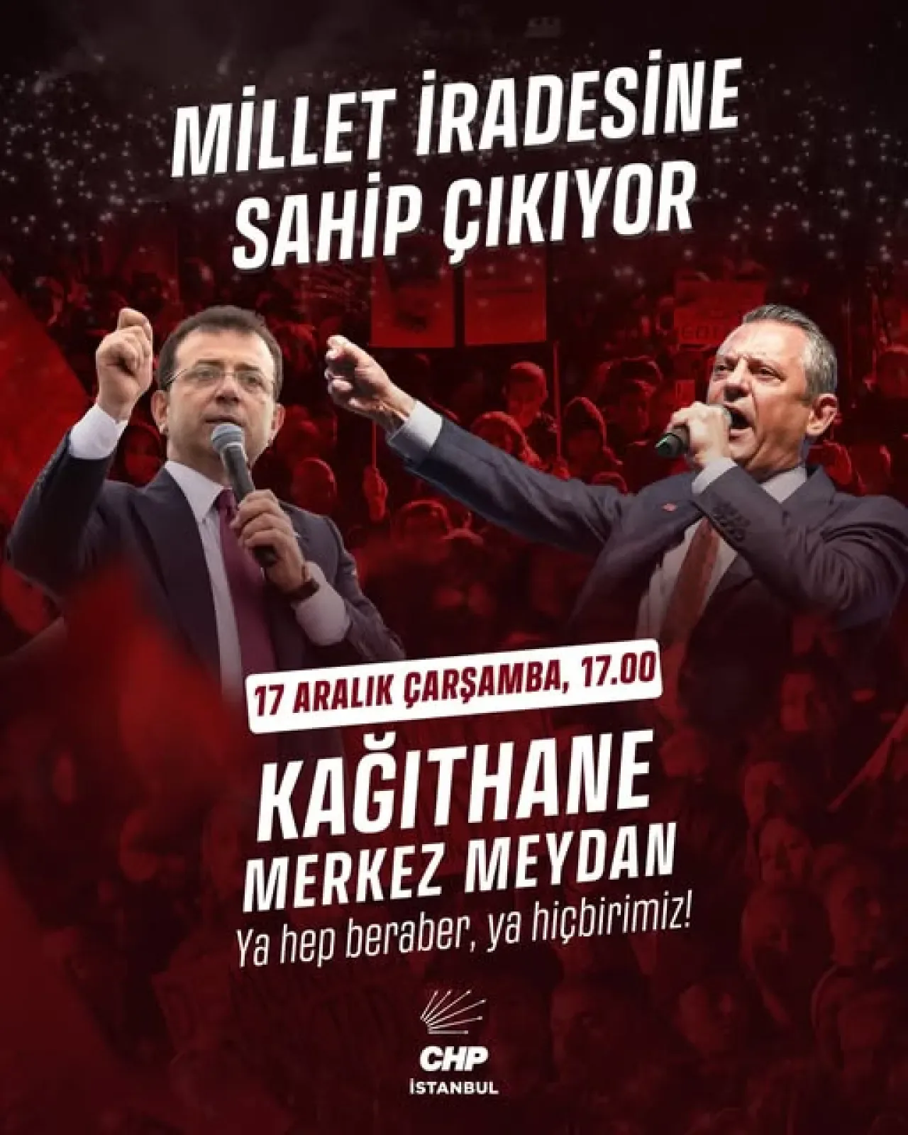 Kağıthane'de Cumhurbaşkanı Adayı Ekrem İmamoğlu İçin Özgürlük Buluşması Kağıthane'de Cumhurbaşkanı Adayı Ekrem İmamoğlu İçin Özgürlük Buluşması