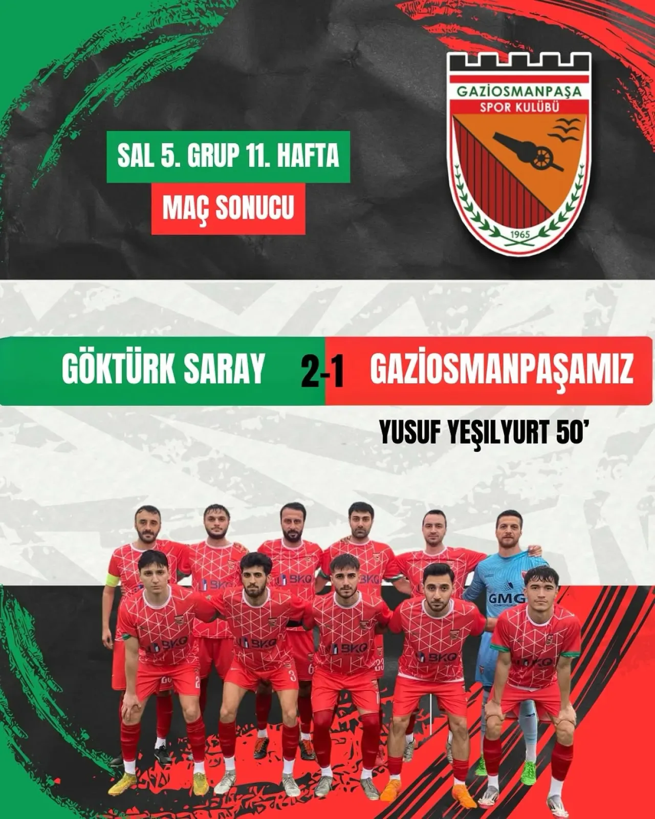 Gaziosmanpaşa Spor Kulübü, Göktürk Saray Karşısında Deplasmanda Mağlup Oldu Gaziosmanpaşa Spor Kulübü, Göktürk Saray Karşısında Deplasmanda Mağlup Oldu