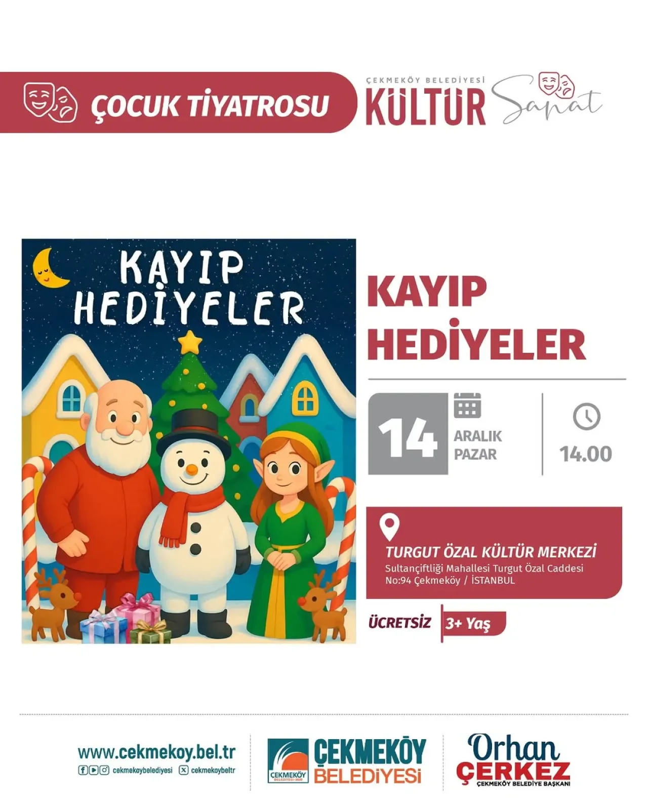 Çekmeköy'de Çocuklar için Tiyatro Keyfi: "Kayıp Hediyeler" Oyunu Sahnelenecek Çekmeköy'de Çocuklar için Tiyatro Keyfi: "Kayıp Hediyeler" Oyunu Sahnelenecek