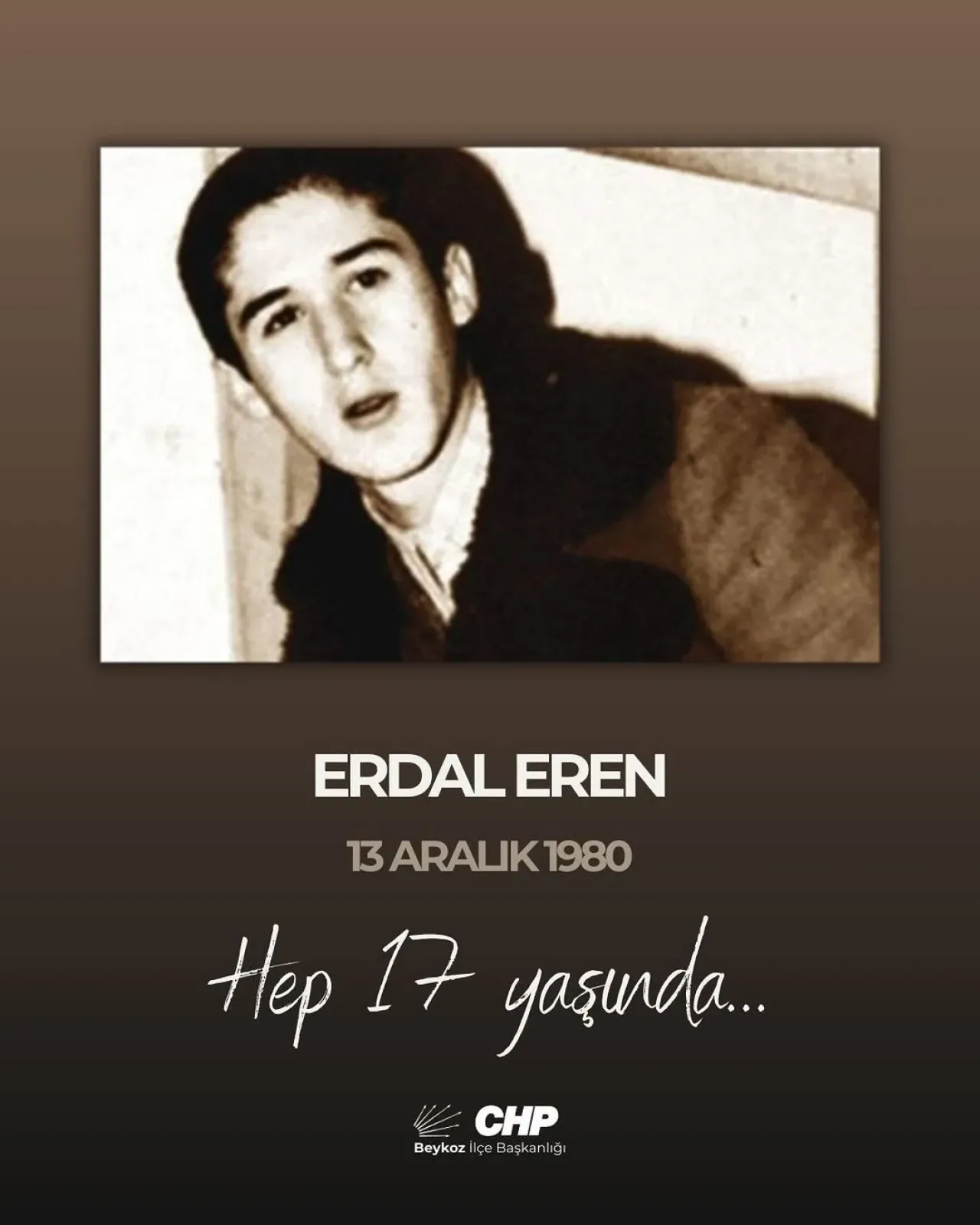 Erdal Eren, CHP Beykoz İlçe Başkanlığı Tarafından Anıldı Erdal Eren, CHP Beykoz İlçe Başkanlığı Tarafından Anıldı