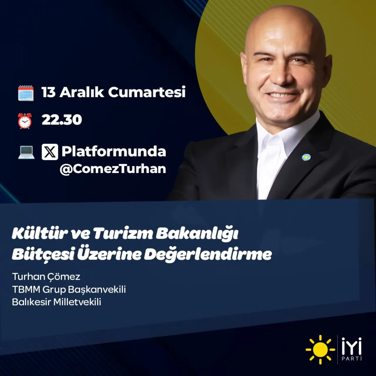 İYİ Parti Milletvekili Turhan Çömez'den Bütçe Değerlendirmesi Canlı Yayını İYİ Parti Milletvekili Turhan Çömez'den Bütçe Değerlendirmesi Canlı Yayını