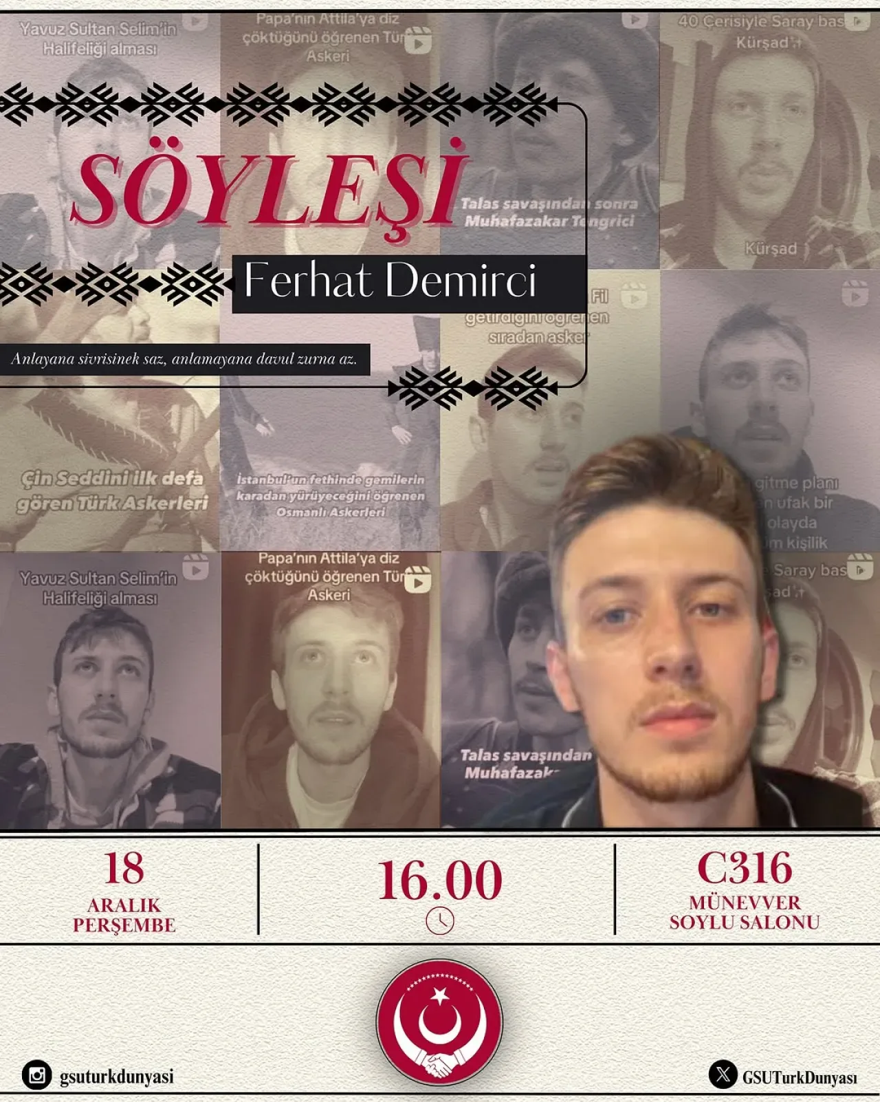 Galatasaray Üniversitesi'nde Ferhat Demirci ile Söyleşi Galatasaray Üniversitesi'nde Ferhat Demirci ile Söyleşi