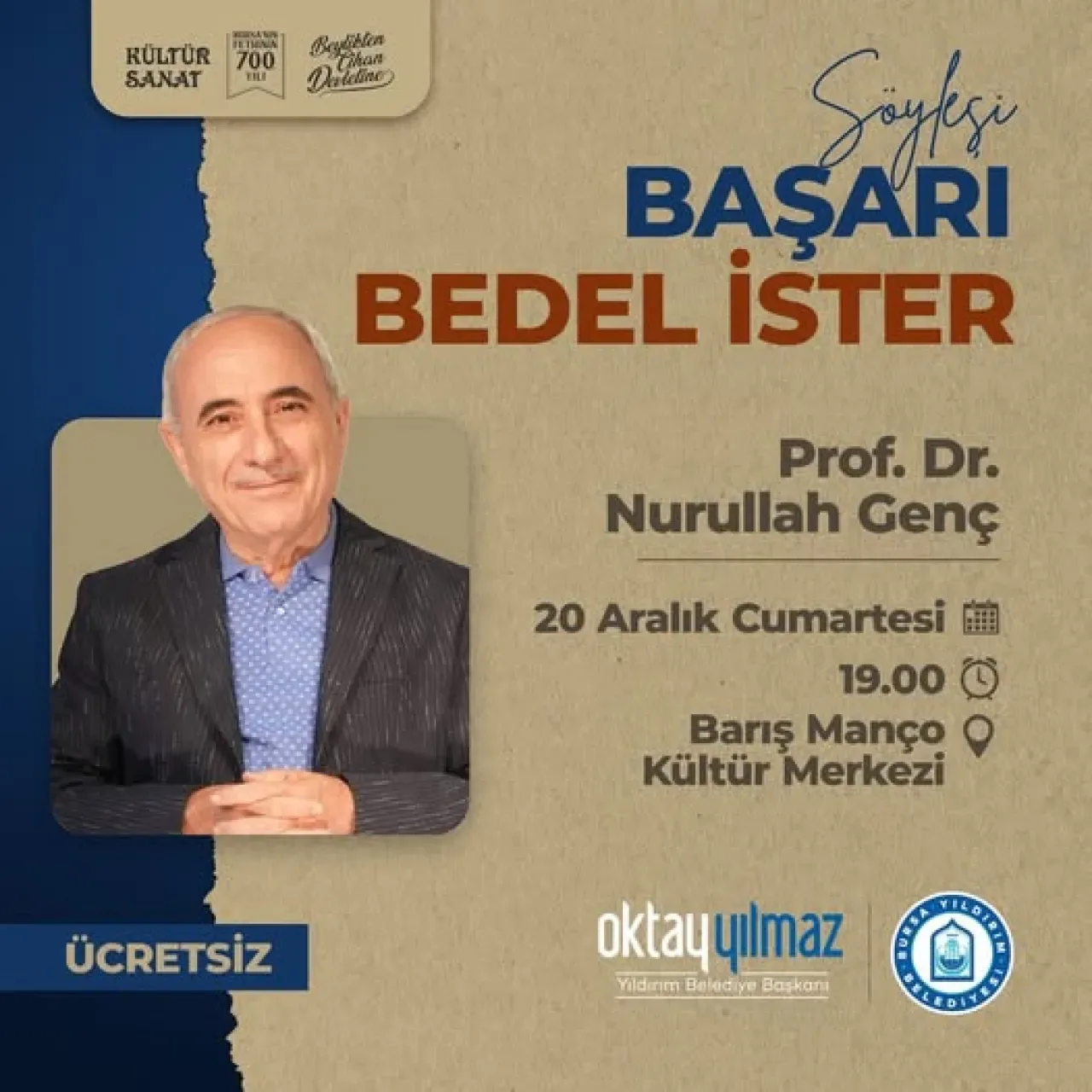 Prof. Dr. Nurullah Genç, Yıldırım'da Okurlarıyla Buluşuyor Prof. Dr. Nurullah Genç, Yıldırım'da Okurlarıyla Buluşuyor