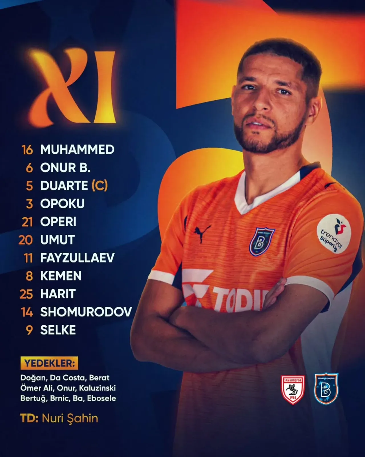 Başakşehir, Samsunspor Maçına Hangi Kadroyla Çıkacak? Başakşehir, Samsunspor Maçına Hangi Kadroyla Çıkacak?