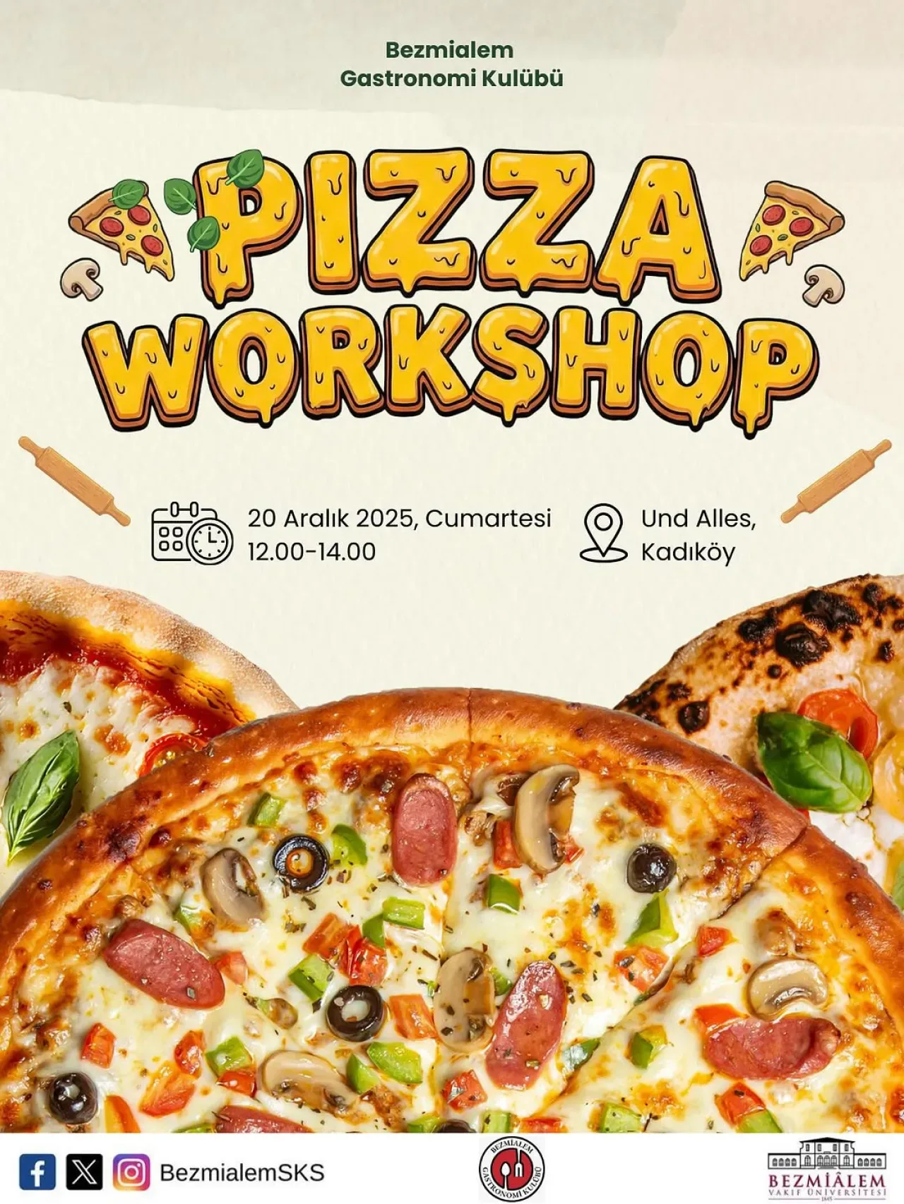 Bezmialem Gastronomi Kulübü'nden Pizza Workshopu Bezmialem Gastronomi Kulübü'nden Pizza Workshopu