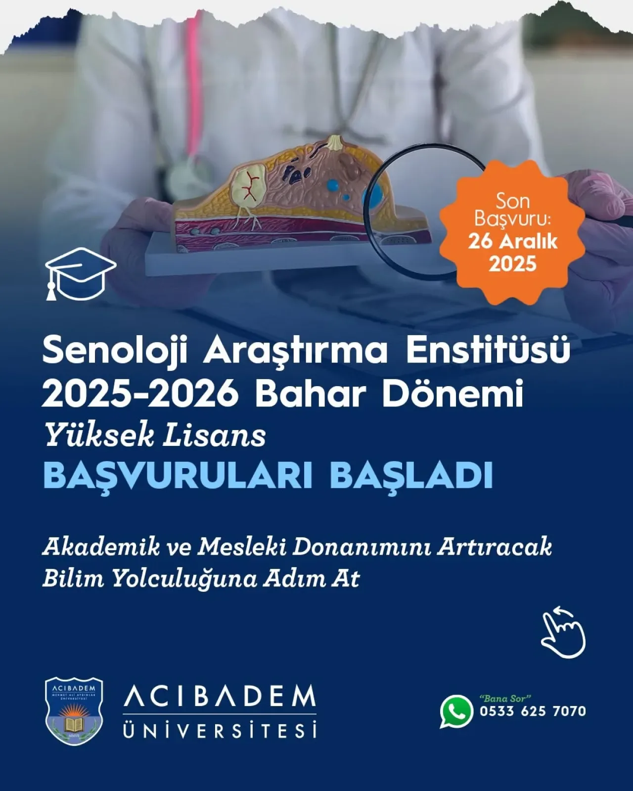 Acıbadem Üniversitesi'nde Genel Senoloji Yüksek Lisans Başvuruları Başladı Acıbadem Üniversitesi'nde Genel Senoloji Yüksek Lisans Başvuruları Başladı
