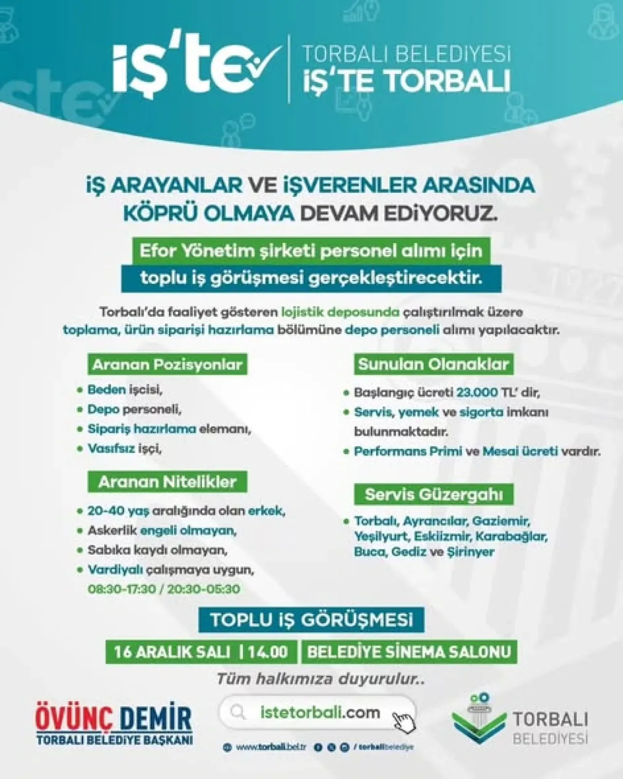 İzmir Torbalı'da İş Arayan ve İşveren Buluşması: İşte Torbalı Projesi İzmir Torbalı'da İş Arayan ve İşveren Buluşması: İşte Torbalı Projesi