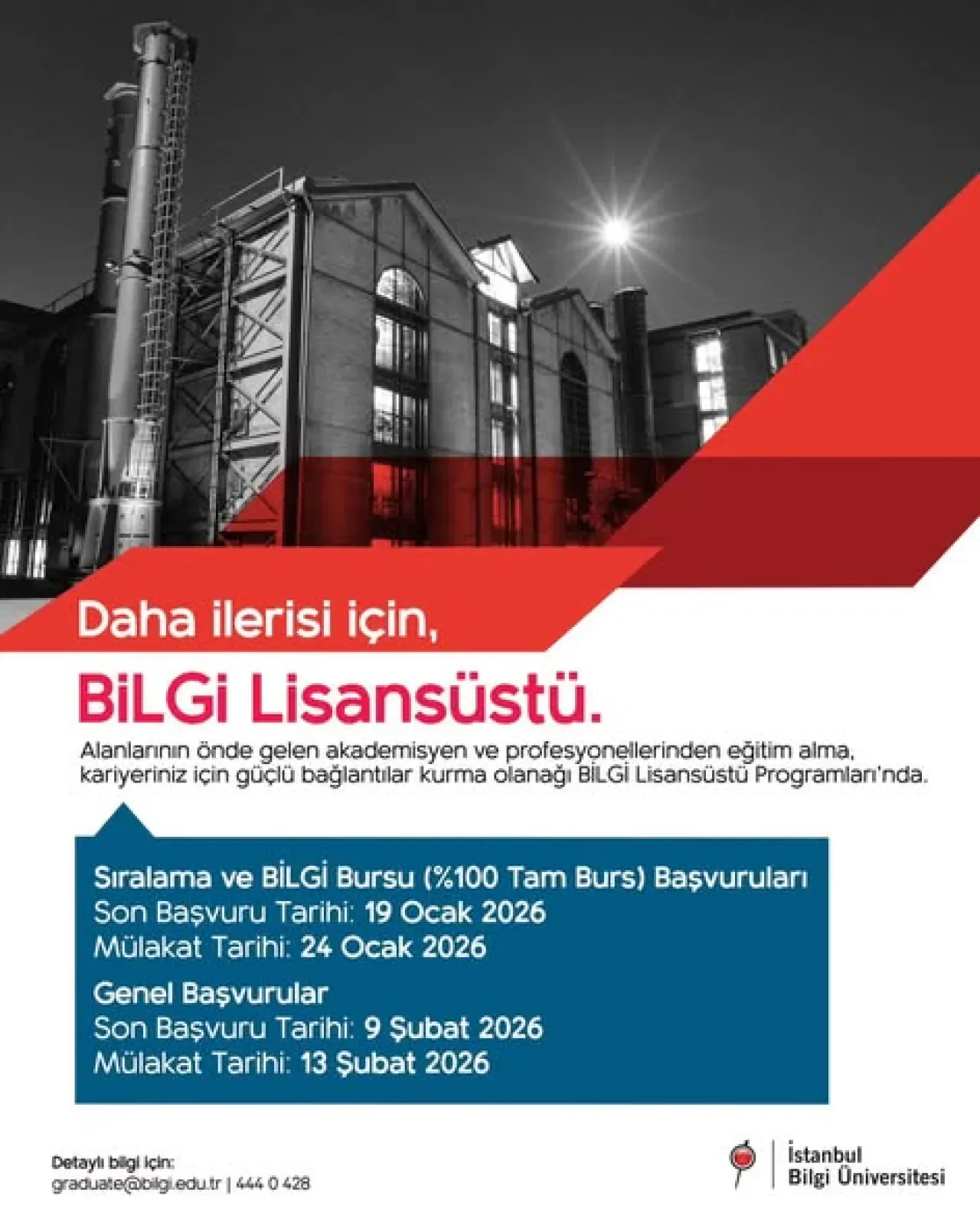 İstanbul Bilgi Üniversitesi Bahar Dönemi Lisansüstü Başvuruları Açıldı İstanbul Bilgi Üniversitesi Bahar Dönemi Lisansüstü Başvuruları Açıldı