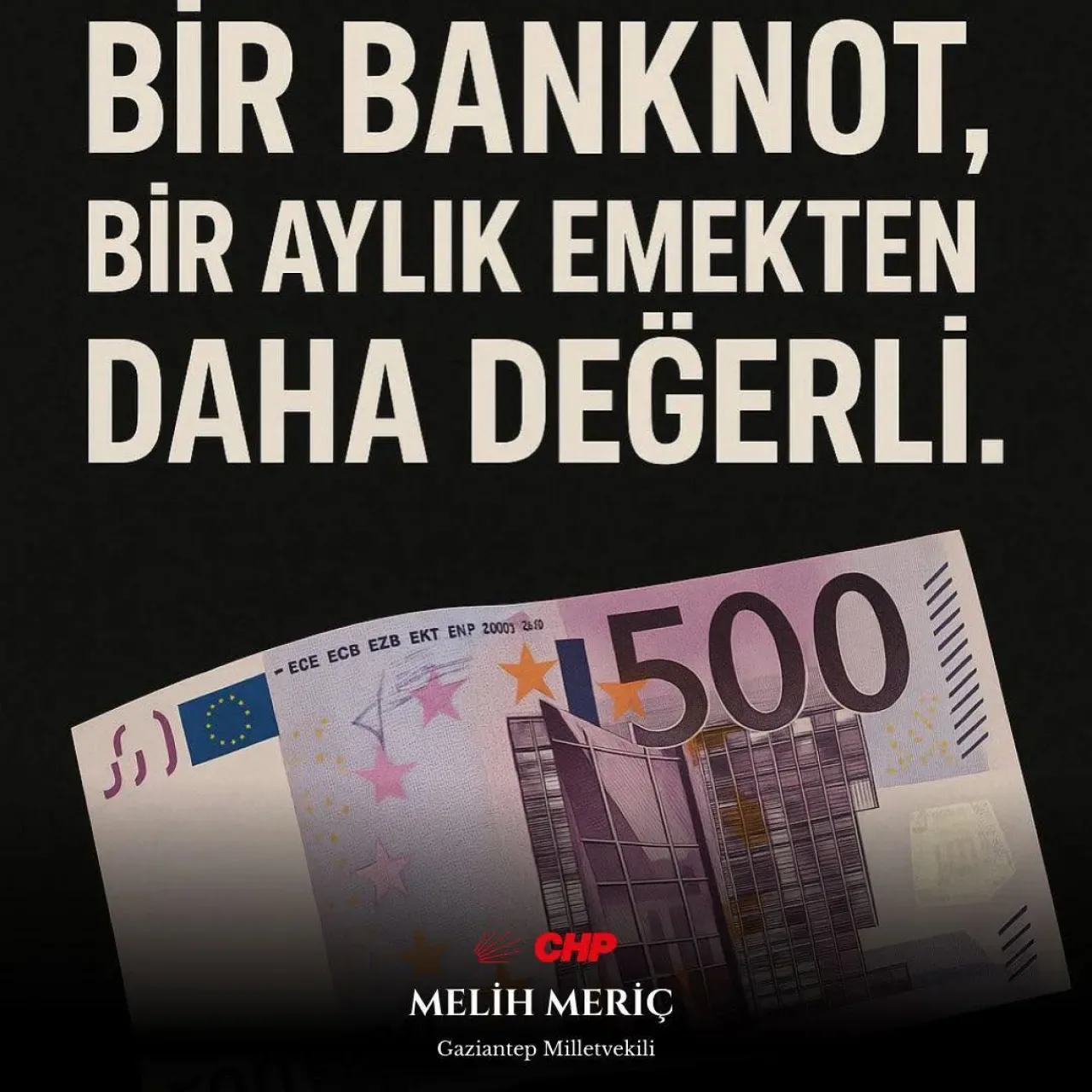 Melih Meriç'ten Asgari Ücret Tespiti: "500 Euro'luk Banknot, Bir Aylık Emeğin Üzerinde" Melih Meriç'ten Asgari Ücret Tespiti: "500 Euro'luk Banknot, Bir Aylık Emeğin Üzerinde"