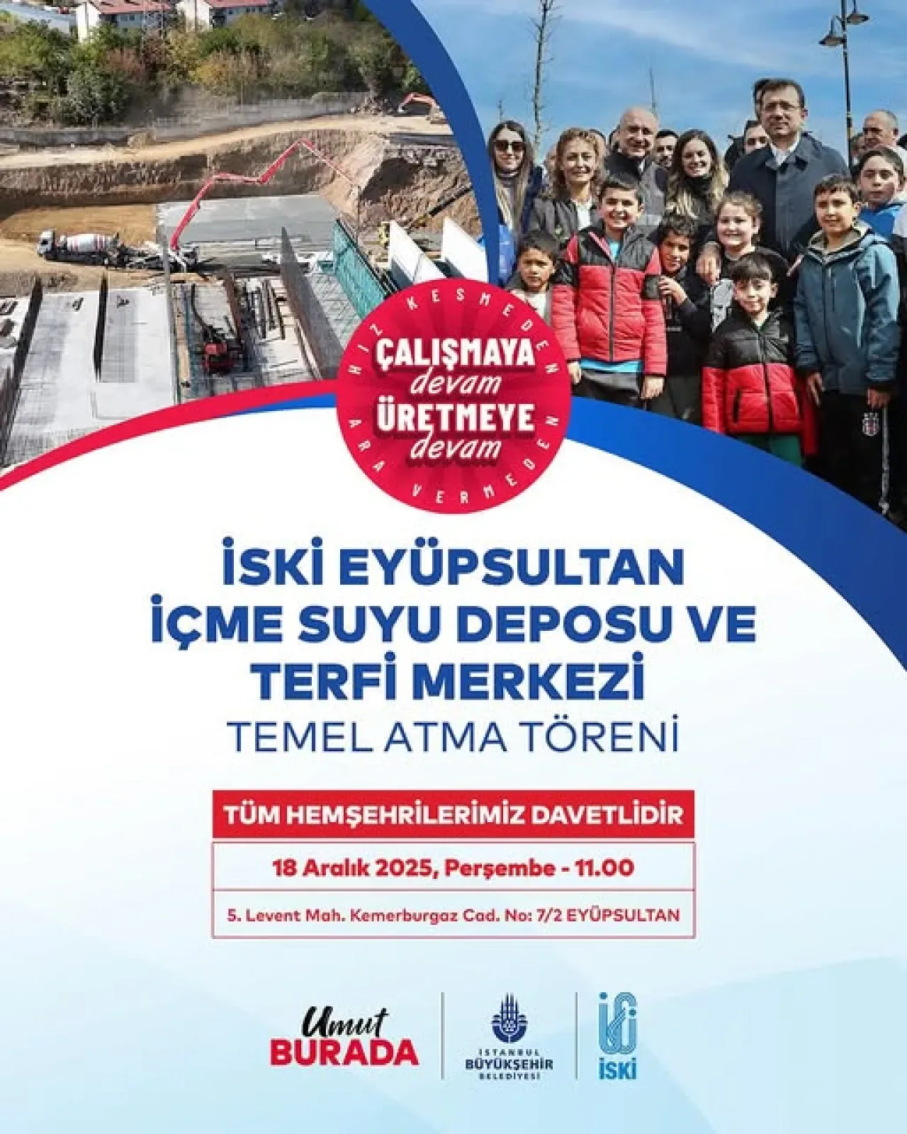 Eyüpsultan'a Yeni İçme Suyu Deposu ve Terfi Merkezi Eyüpsultan'a Yeni İçme Suyu Deposu ve Terfi Merkezi