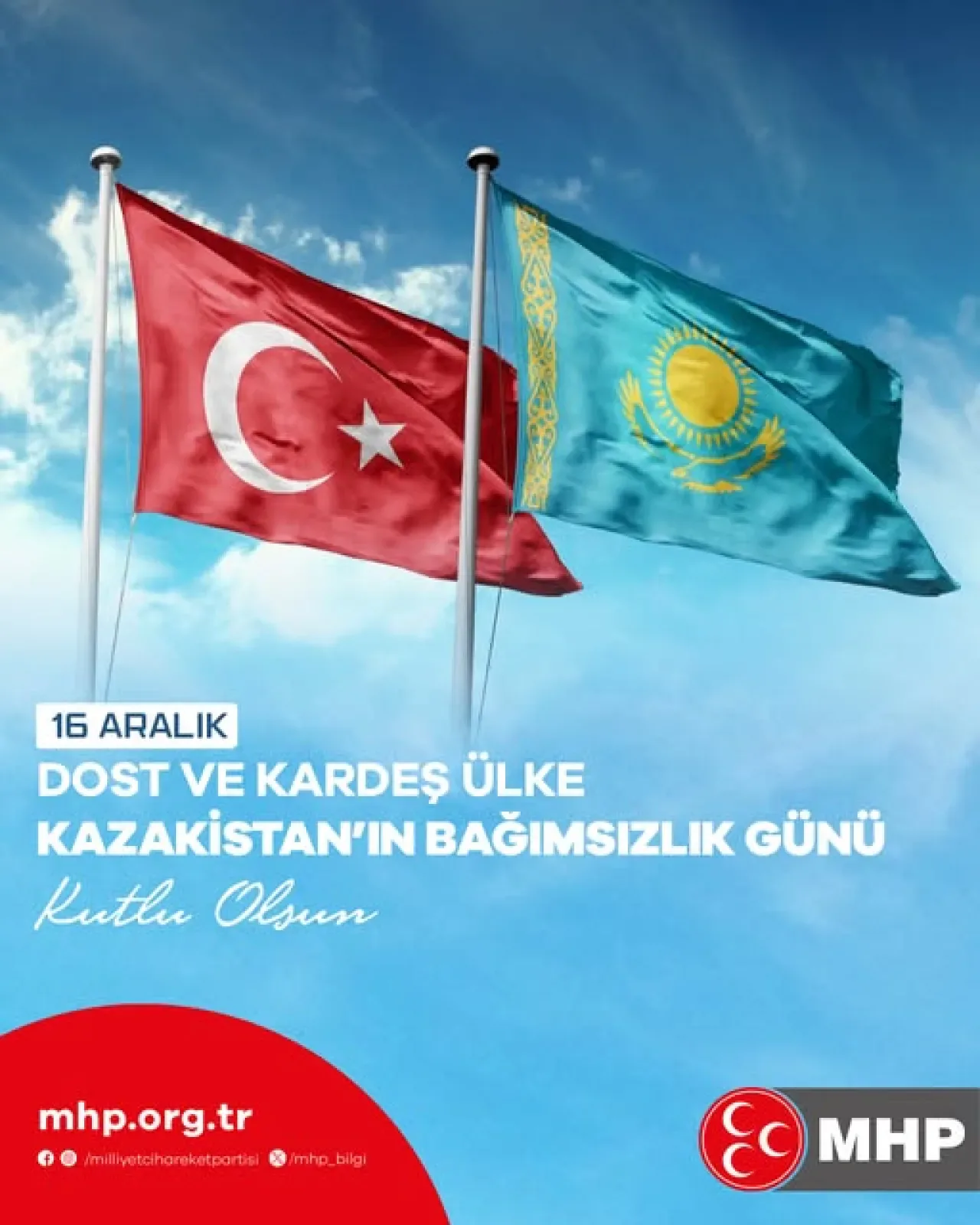 MHP'li Durmaz, Kazakistan'ın Bağımsızlık Günü'nü Kutladı MHP'li Durmaz, Kazakistan'ın Bağımsızlık Günü'nü Kutladı