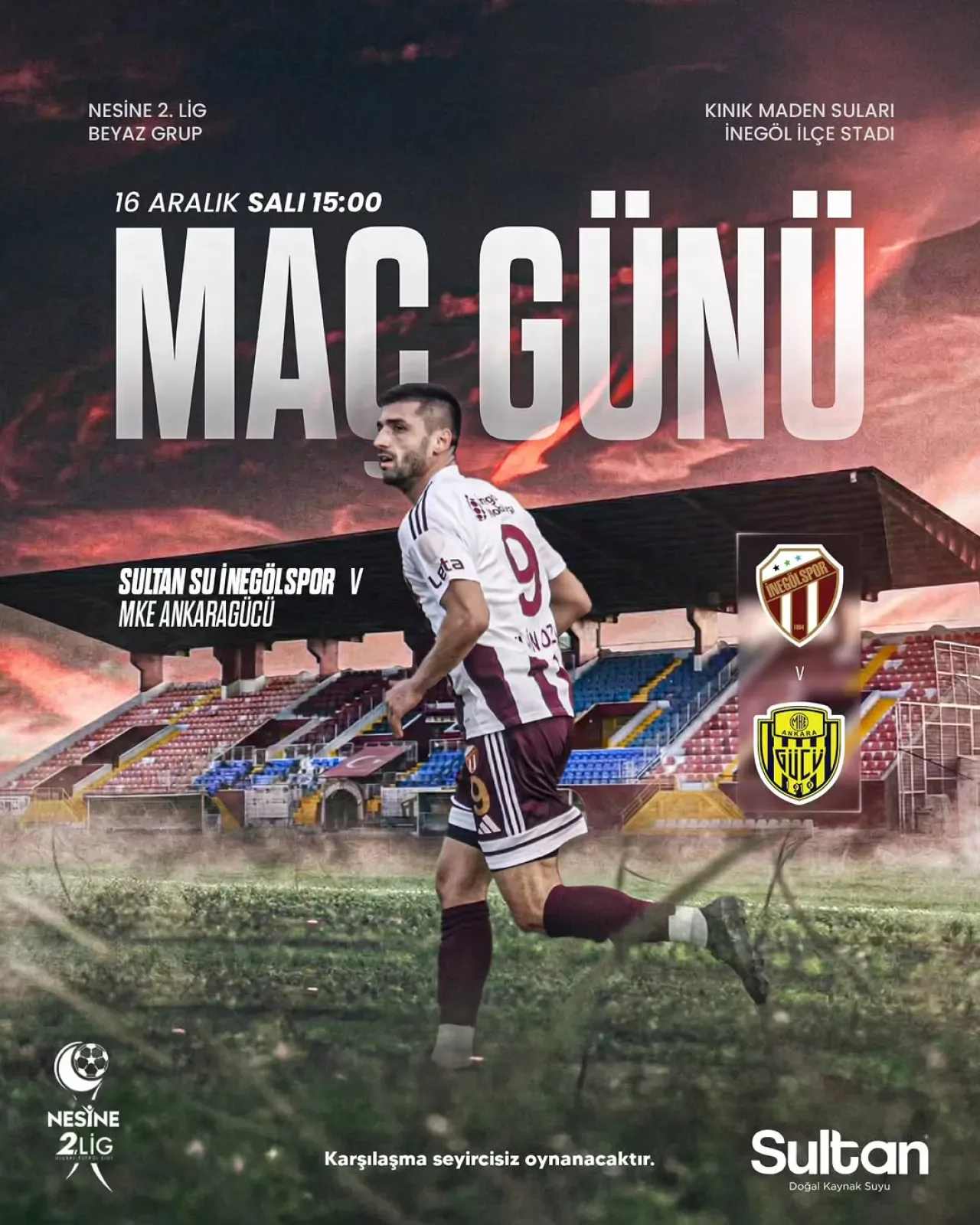 İnegölspor, Seyircisiz Maçta Ankaragücü'ne Konuk Oluyor İnegölspor, Seyircisiz Maçta Ankaragücü'ne Konuk Oluyor
