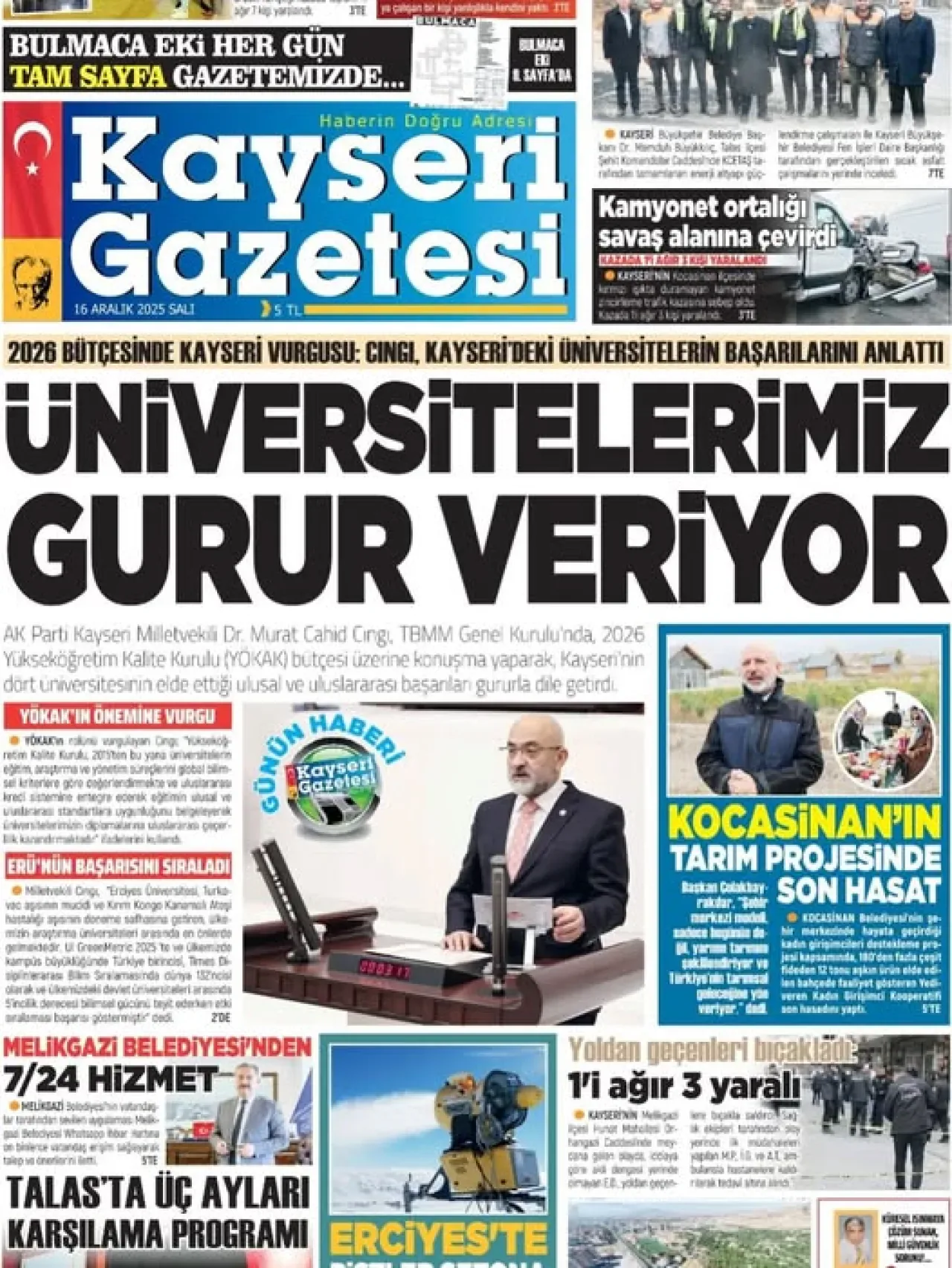 Kayseri'de Yükseköğretimde İhtisaslaşma ve Büyüme Kayseri'de Yükseköğretimde İhtisaslaşma ve Büyüme