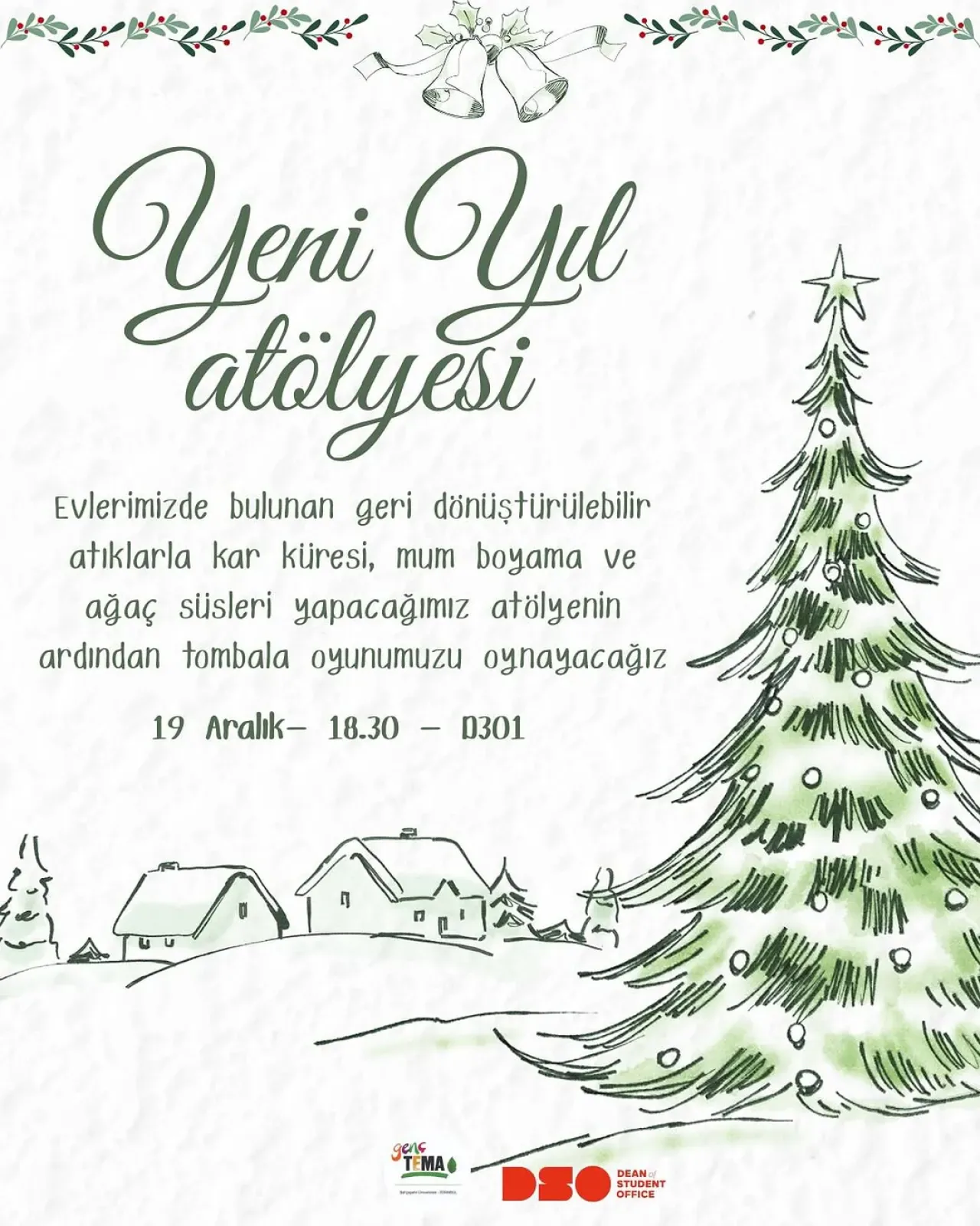 Bahçeşehir Genç TEMA'dan Geri Dönüşüm Temalı Yeni Yıl Atölyesi Bahçeşehir Genç TEMA'dan Geri Dönüşüm Temalı Yeni Yıl Atölyesi