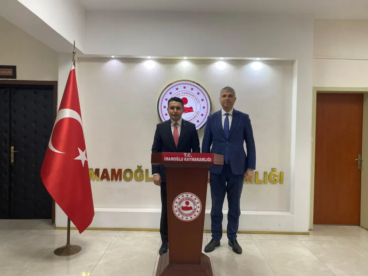 İl Tarım ve Orman Müdürü Atilla Bayazit, İmamoğlu Kaymakamı Osman Şahin'i Ziyaret Etti İl Tarım ve Orman Müdürü Atilla Bayazit, İmamoğlu Kaymakamı Osman Şahin'i Ziyaret Etti