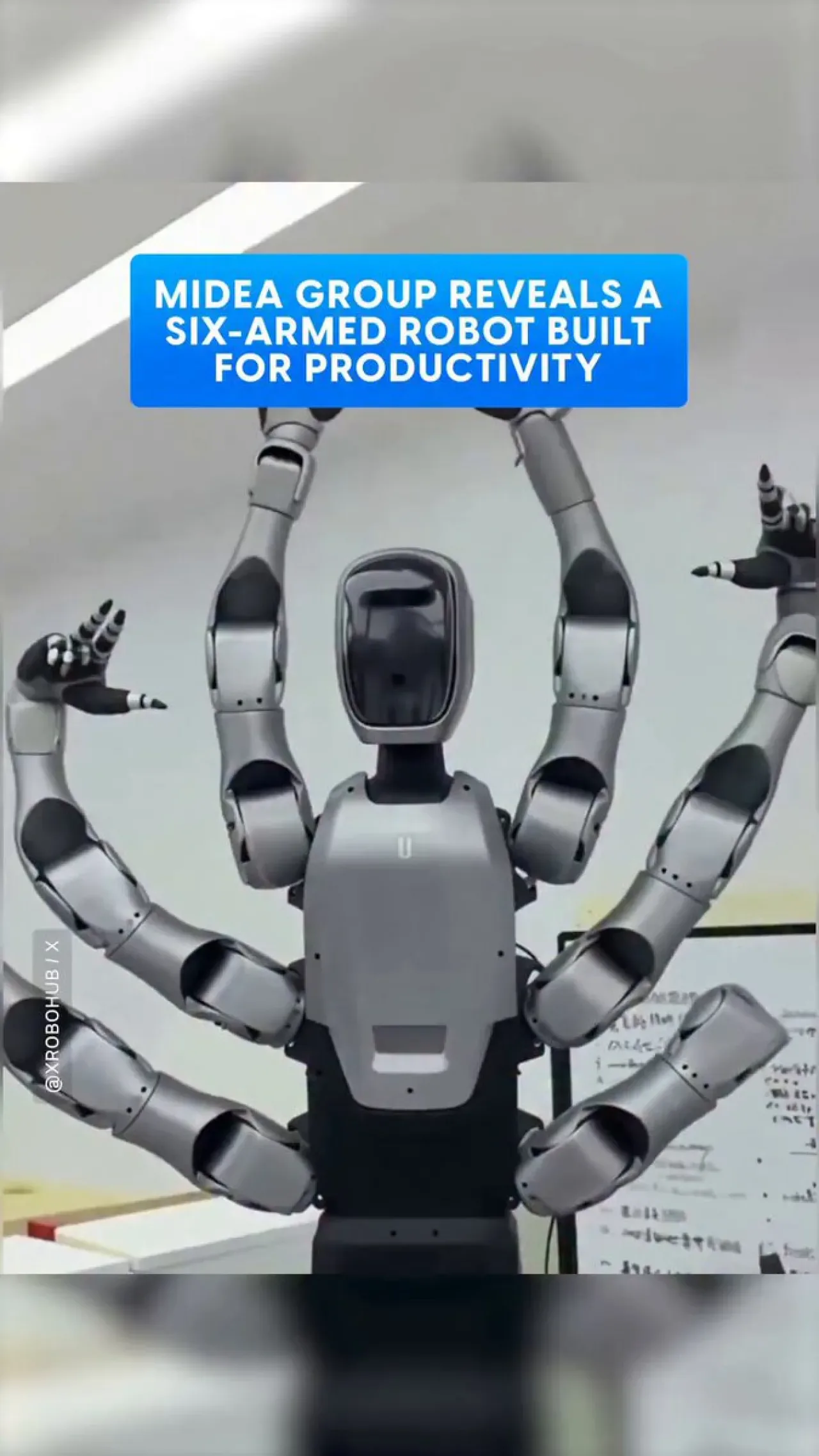 Midea Group, Üretim Hattı Verimliliğini Artıracak 6 Kollu İnsansı Robot MIRO U'yu Tanıttı Midea Group, Üretim Hattı Verimliliğini Artıracak 6 Kollu İnsansı Robot MIRO U'yu Tanıttı