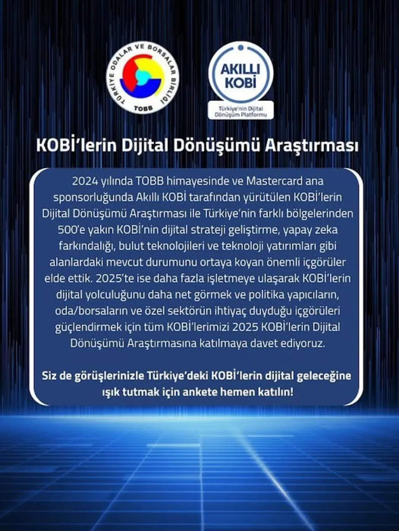 Gaziantep Ticaret Borsası, 2025 KOBİ'lerin Dijital Dönüşümü Araştırması'na Katılım Çağrısı Yaptı Gaziantep Ticaret Borsası, 2025 KOBİ'lerin Dijital Dönüşümü Araştırması'na Katılım Çağrısı Yaptı