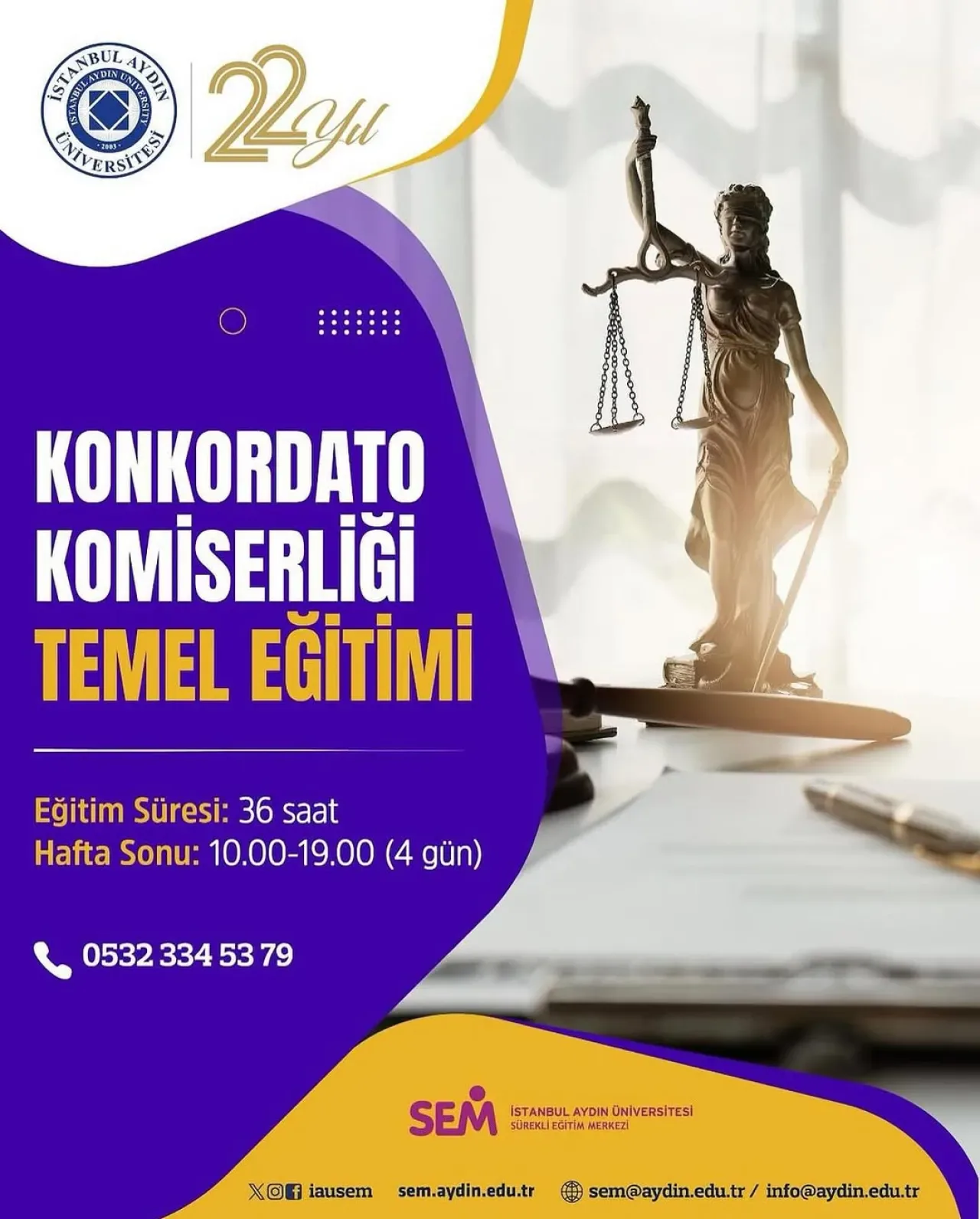 İstanbul Aydın Üniversitesi'nde Konkordato Komiserliği Eğitimi Düzenleniyor İstanbul Aydın Üniversitesi'nde Konkordato Komiserliği Eğitimi Düzenleniyor