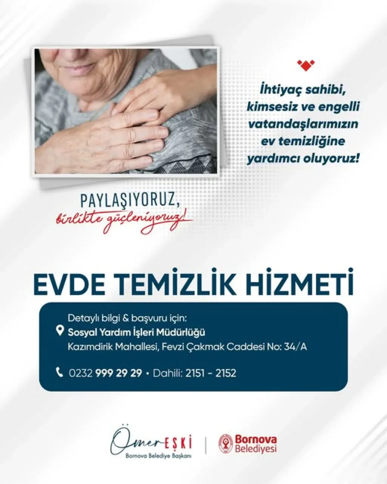 İzmir Bornova Belediyesi, Kimsesiz ve Engelli Vatandaşlar İçin Ücretsiz Ev Temizliği Hizmeti Başlattı İzmir Bornova Belediyesi, Kimsesiz ve Engelli Vatandaşlar İçin Ücretsiz Ev Temizliği Hizmeti Başlattı