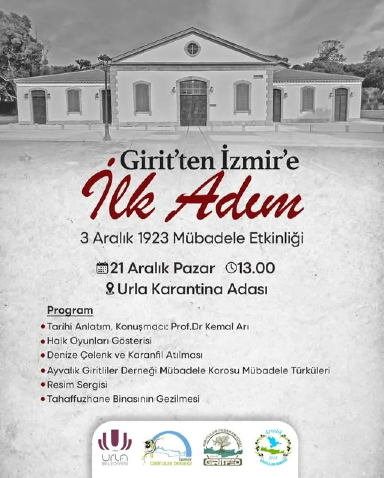 Girit'ten İzmir'e Mübadele Yolculuğu Urla'da Anılıyor Girit'ten İzmir'e Mübadele Yolculuğu Urla'da Anılıyor