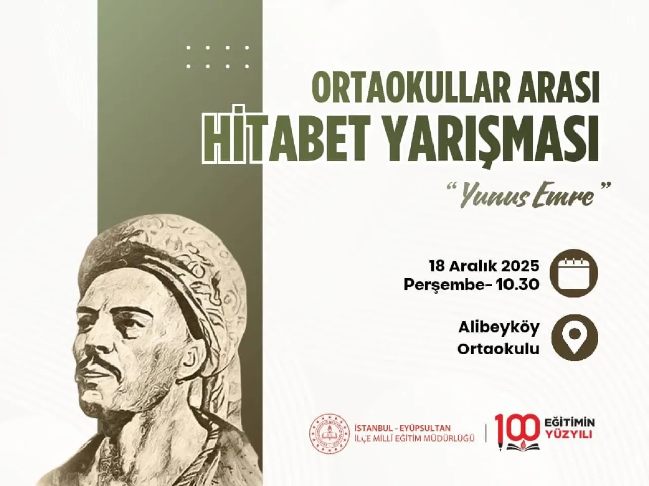 Eyüpsultan'da Yunus Emre Temalı Hitabet Yarışması Düzenleniyor Eyüpsultan'da Yunus Emre Temalı Hitabet Yarışması Düzenleniyor