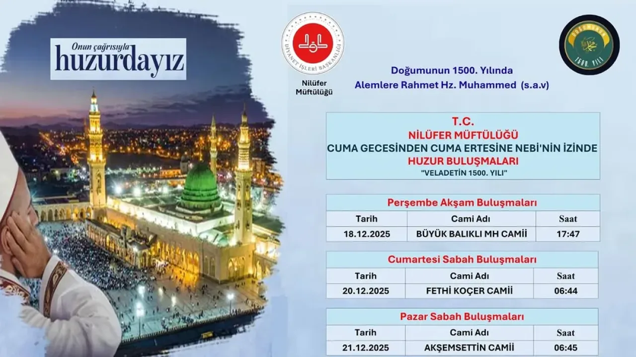 Bursa Nilüfer Müftülüğü Vatandaşları Bir Araya Çağırıyor Bursa Nilüfer Müftülüğü Vatandaşları Bir Araya Çağırıyor
