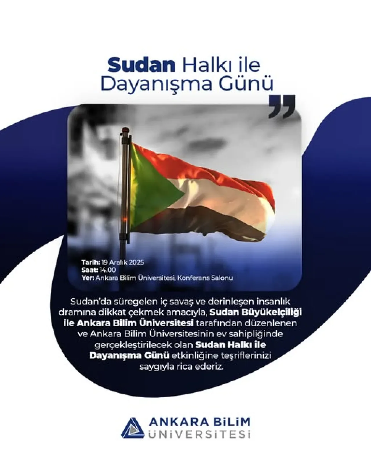 Ankara'da Sudan Halkı İçin Dayanışma Günü Düzenleniyor Ankara'da Sudan Halkı İçin Dayanışma Günü Düzenleniyor