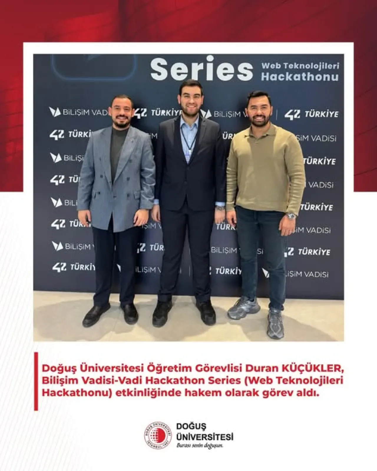 Doğuş Üniversitesi Öğretim Görevlisi, Bilişim Vadisi'nde Hackathon Hakemi Oldu Doğuş Üniversitesi Öğretim Görevlisi, Bilişim Vadisi'nde Hackathon Hakemi Oldu
