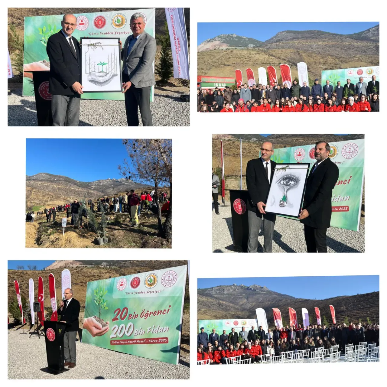 Gürsu'da 20 Bin Öğrenci ile 200 Bin Fidan Toprakla Buluştu Gürsu'da 20 Bin Öğrenci ile 200 Bin Fidan Toprakla Buluştu