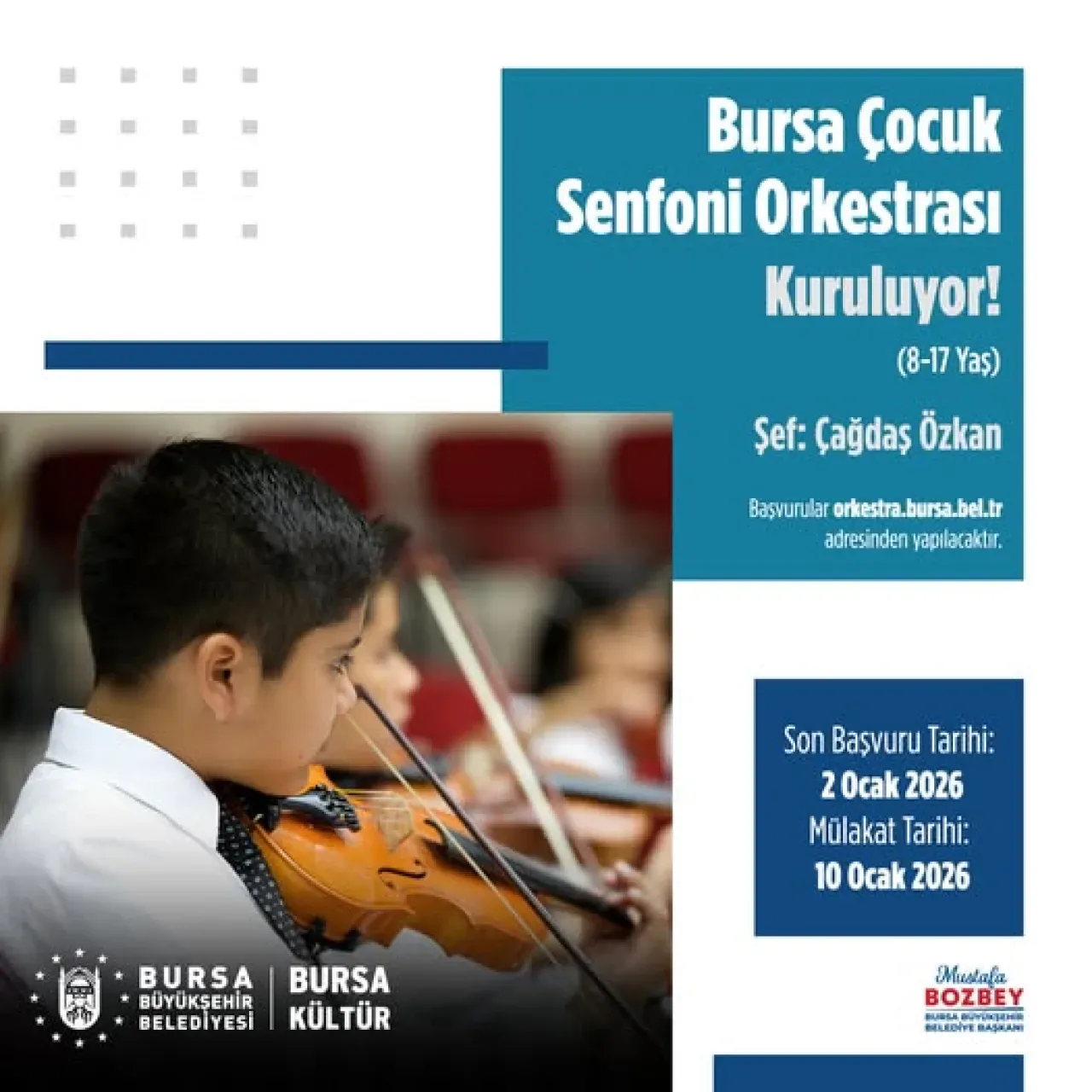 Bursa Çocuk Senfoni Orkestrası Yeni Yeteneklerini Arıyor Bursa Çocuk Senfoni Orkestrası Yeni Yeteneklerini Arıyor