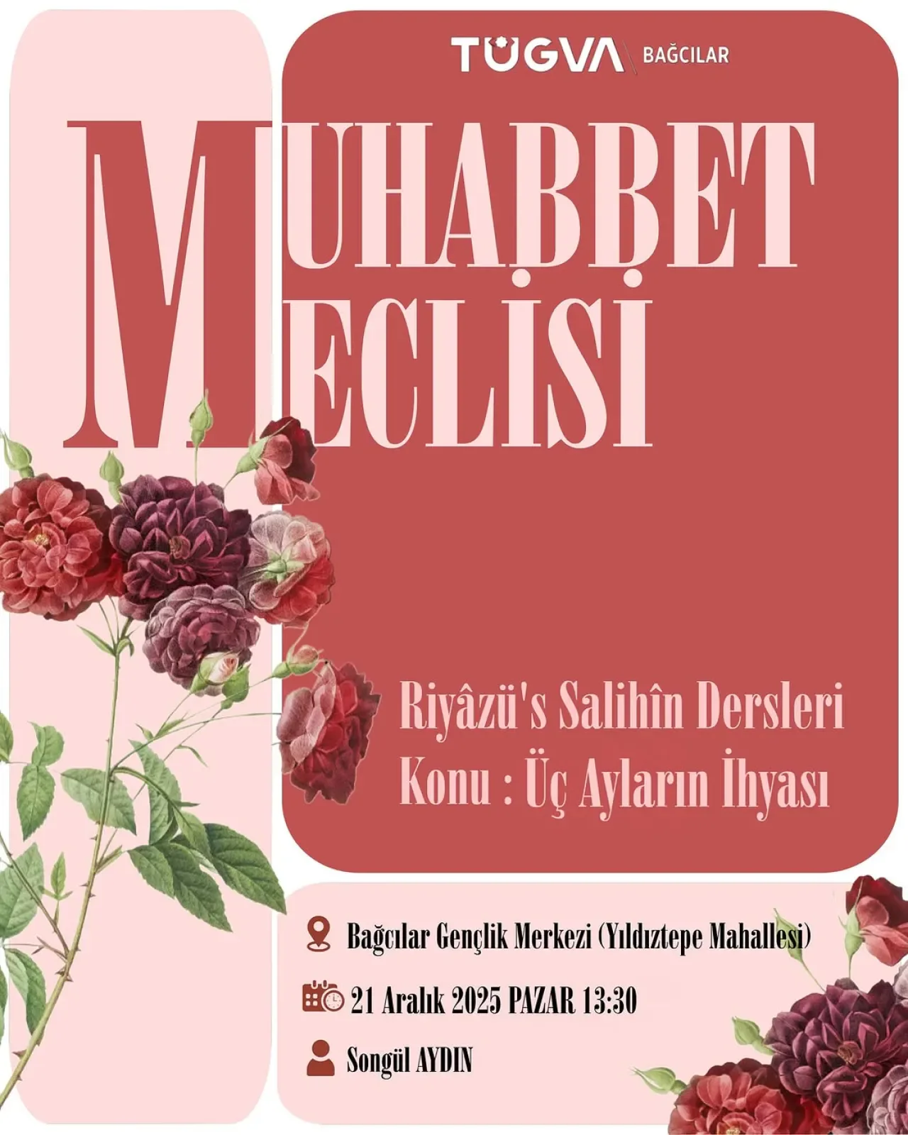 TÜGVA Bağcılar'da Üç Aylar Konuşulacak TÜGVA Bağcılar'da Üç Aylar Konuşulacak
