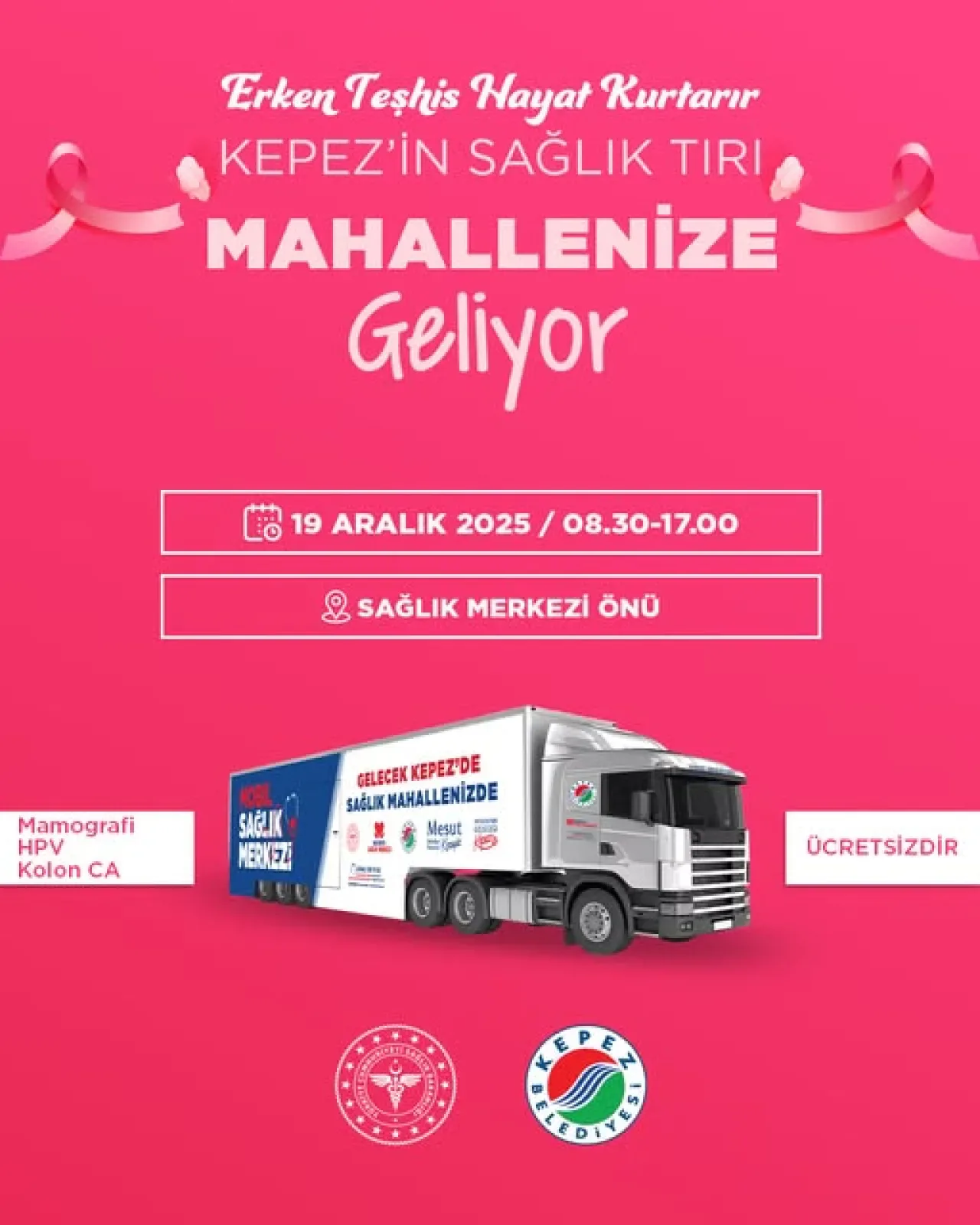 Kepez Belediyesi, Ücretsiz Kanser Taraması İçin Mobil Sağlık Tırını Mahallelere Getiriyor Kepez Belediyesi, Ücretsiz Kanser Taraması İçin Mobil Sağlık Tırını Mahallelere Getiriyor