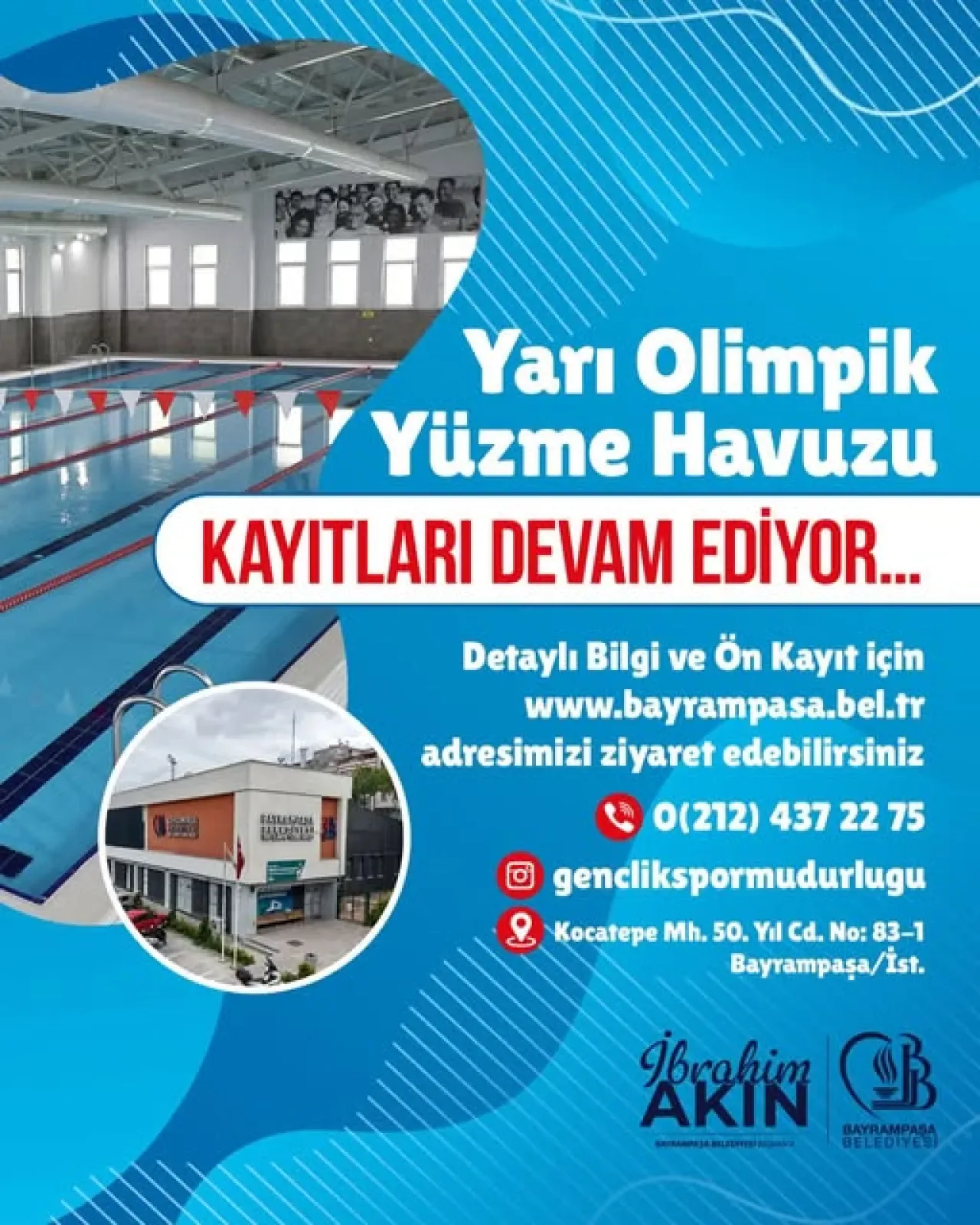 Bayrampaşa'da Yüzme Havuzu Kayıtları Başladı Bayrampaşa'da Yüzme Havuzu Kayıtları Başladı