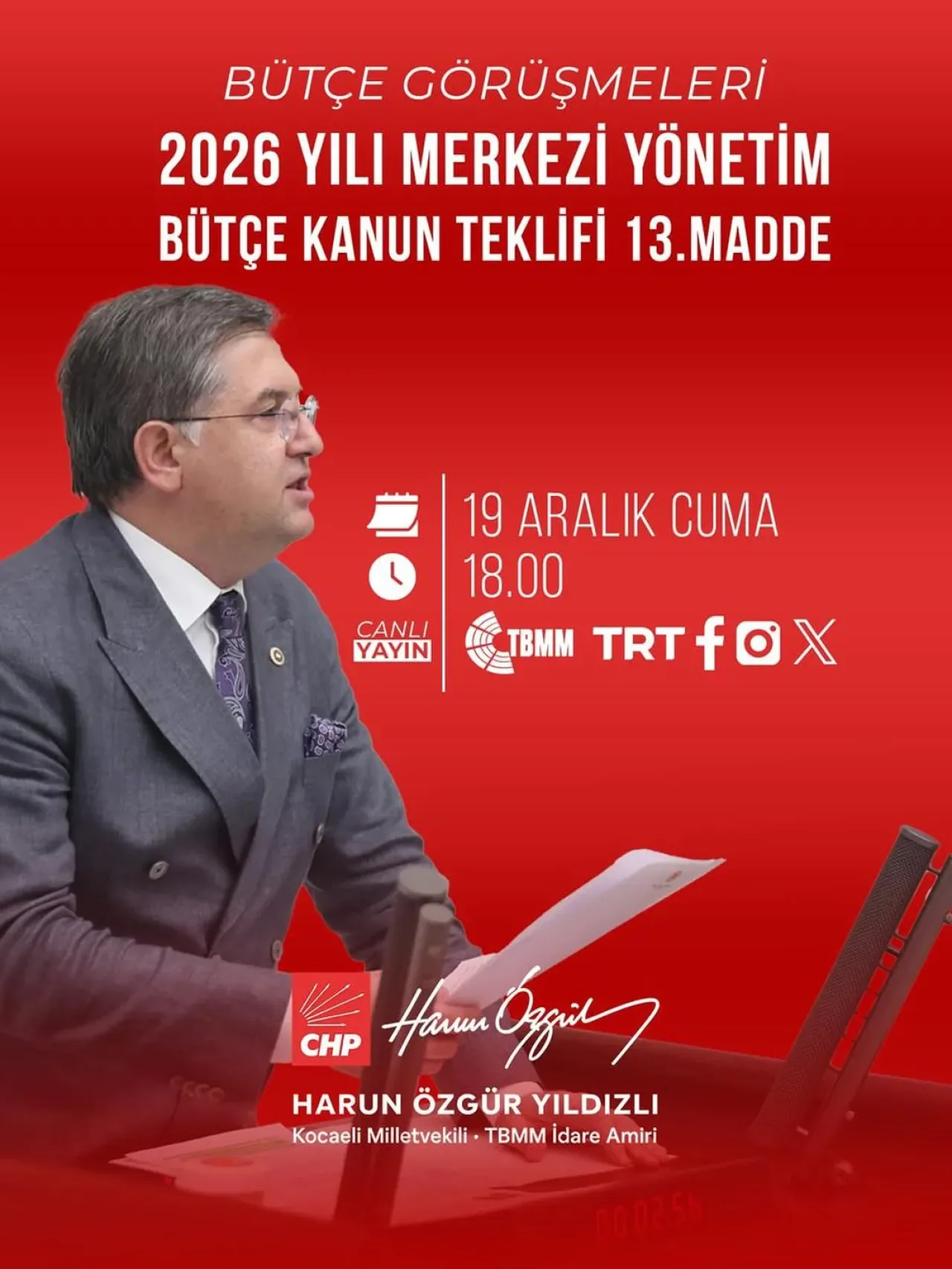 CHP'li Yıldızlı, 2026 Bütçe Teklifi'ni Meclis'te Ele Alacak CHP'li Yıldızlı, 2026 Bütçe Teklifi'ni Meclis'te Ele Alacak