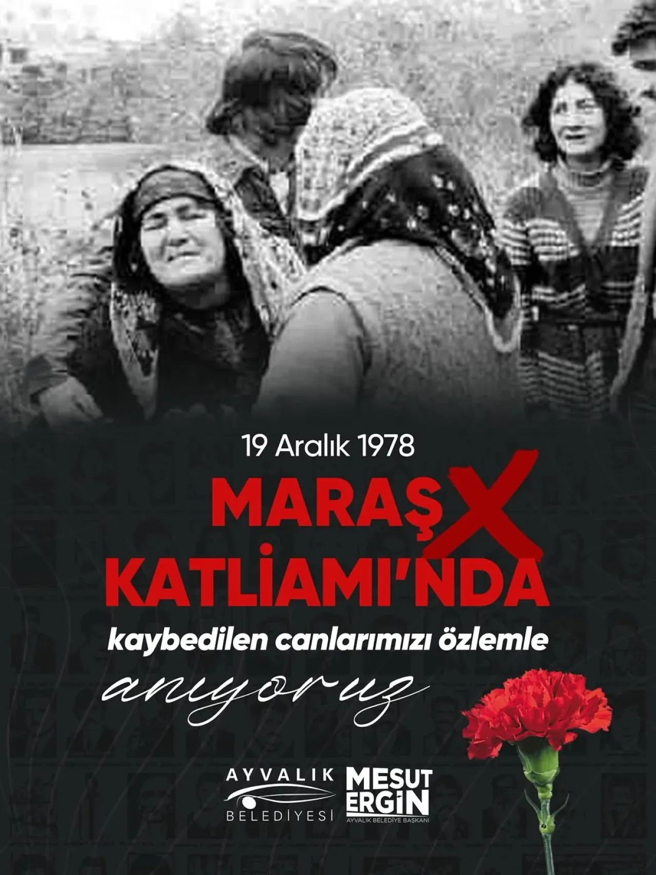 Maraş Katliamı'nın Yıldönümünde Anma Mesajı Maraş Katliamı'nın Yıldönümünde Anma Mesajı