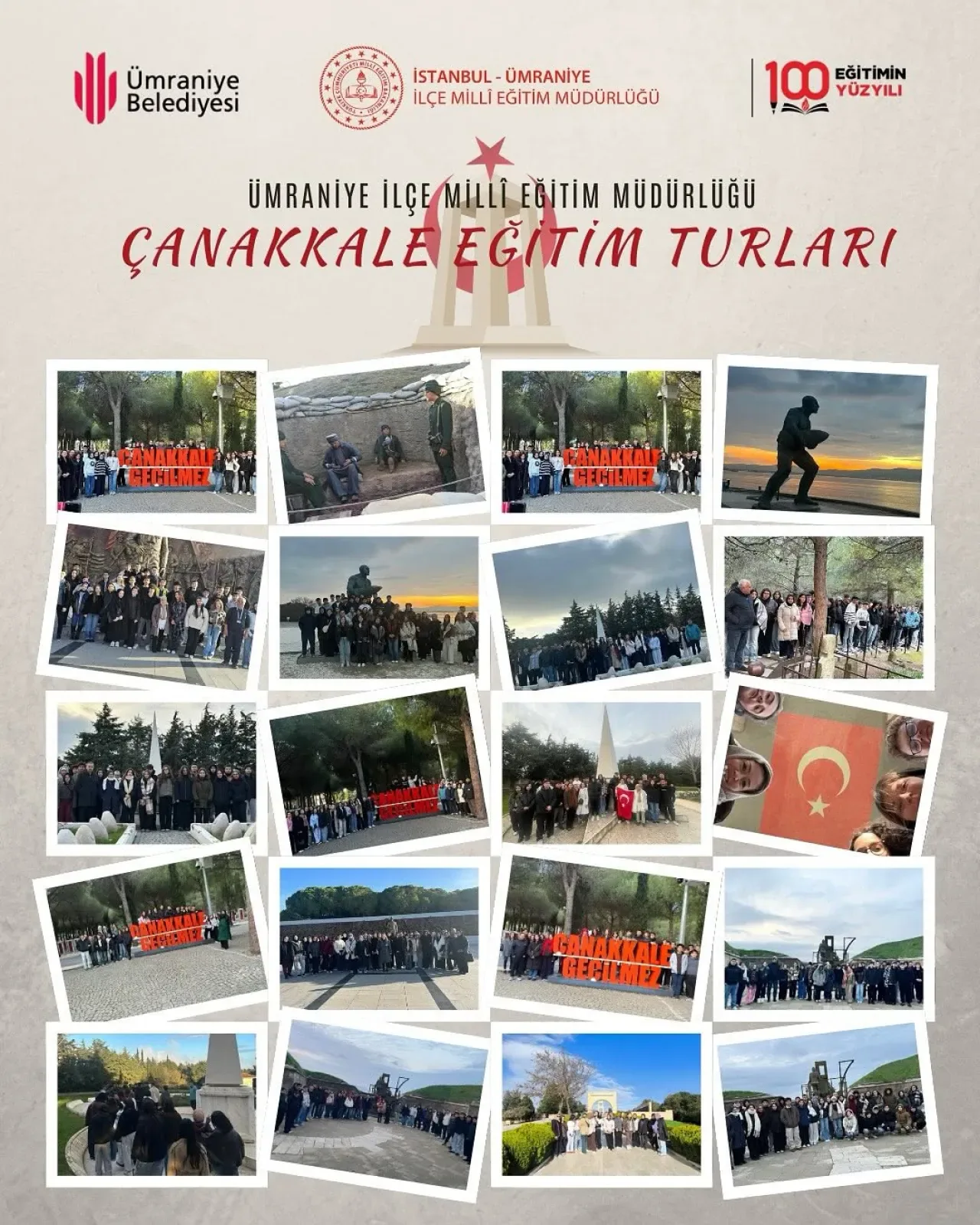Ümraniye'den Çanakkale'ye Duygusal Eğitim Turu Ümraniye'den Çanakkale'ye Duygusal Eğitim Turu