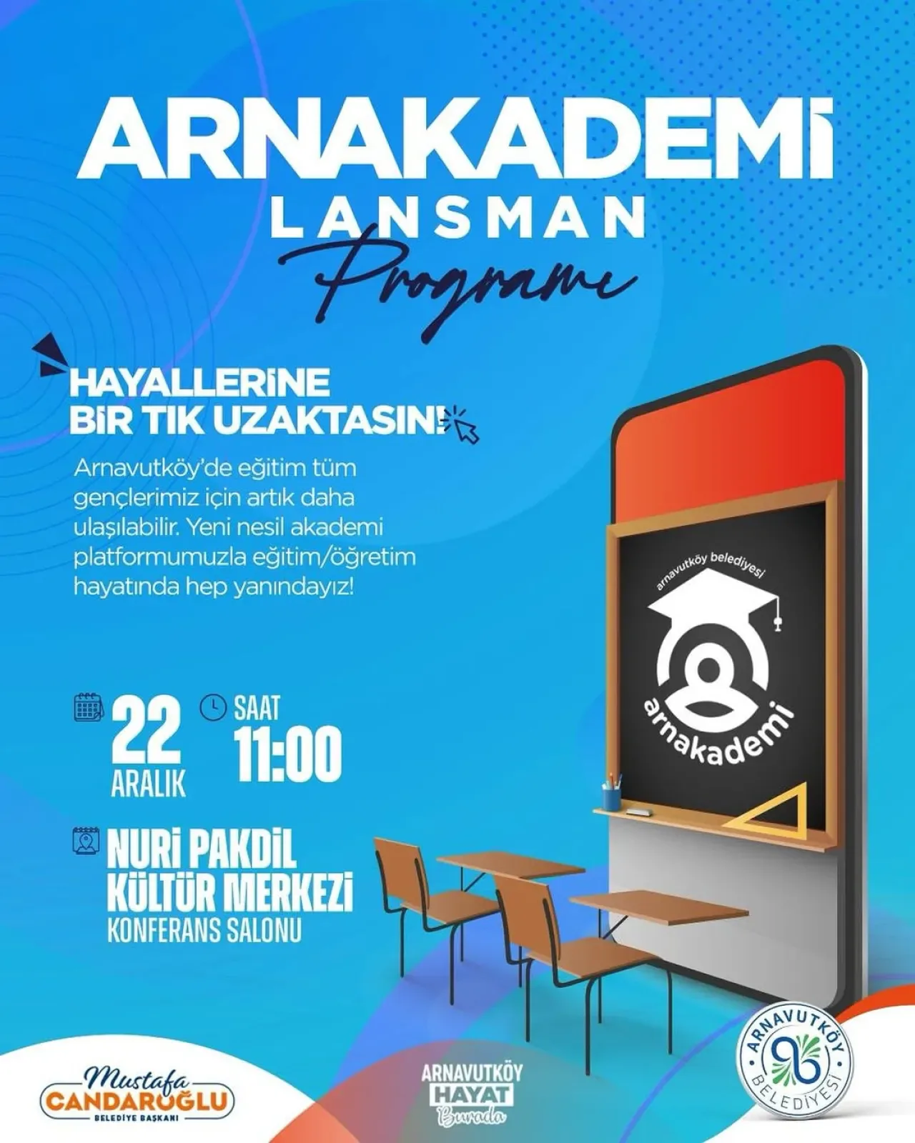 Arnavutköy Belediyesi, Gençler İçin Ücretsiz Eğitim Platformu Arnakademi'yi Hayata Geçiriyor Arnavutköy Belediyesi, Gençler İçin Ücretsiz Eğitim Platformu Arnakademi'yi Hayata Geçiriyor