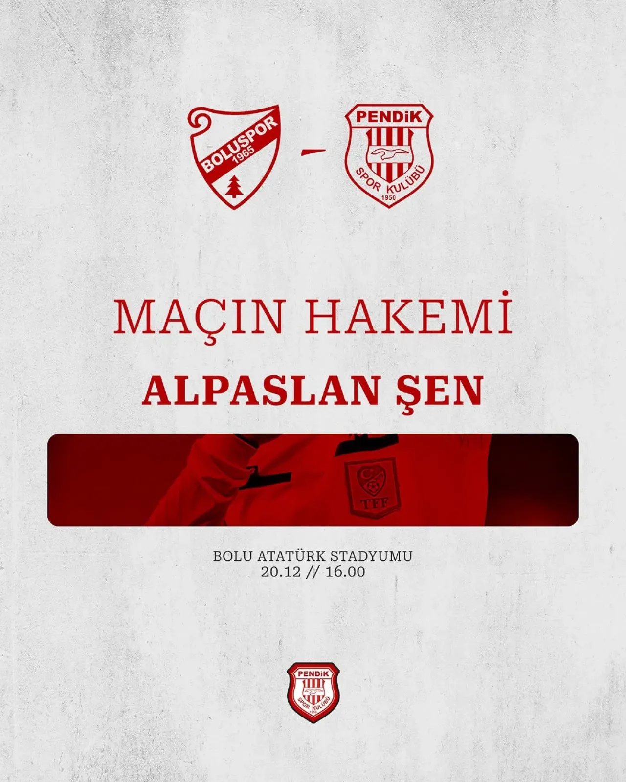 Siltaş Yapı Pendikspor - Boluspor Maçını Alpaslan Şen Yönetecek Siltaş Yapı Pendikspor - Boluspor Maçını Alpaslan Şen Yönetecek