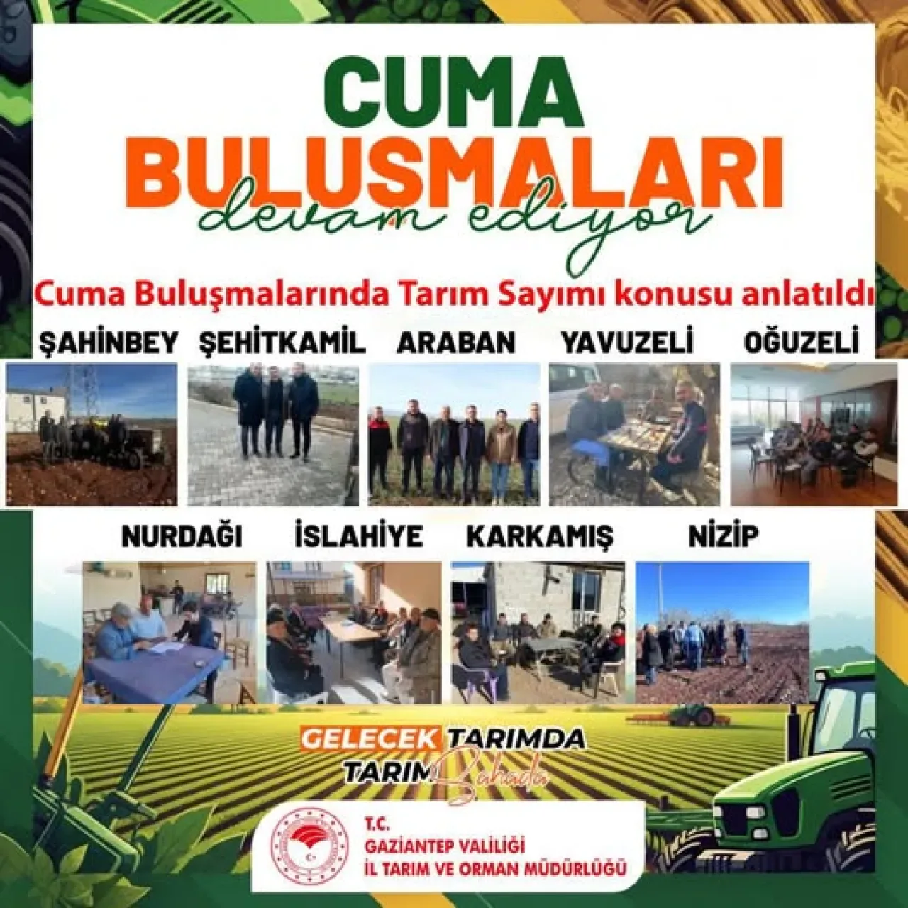 Gaziantep'te Tarım Sayımı İçin Üretici Buluşmaları Başladı Gaziantep'te Tarım Sayımı İçin Üretici Buluşmaları Başladı