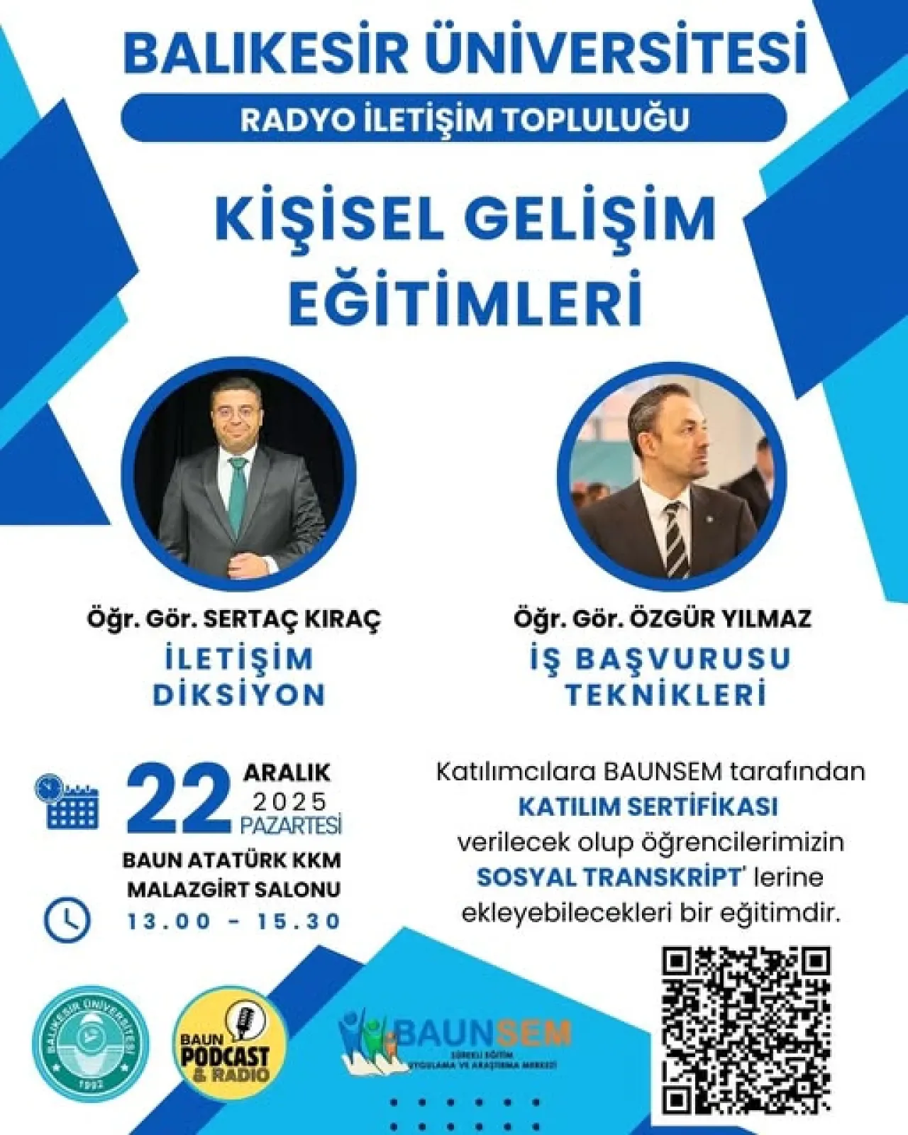 Balıkesir Üniversitesi'nde Kişisel Gelişim Eğitimleri Başlıyor Balıkesir Üniversitesi'nde Kişisel Gelişim Eğitimleri Başlıyor