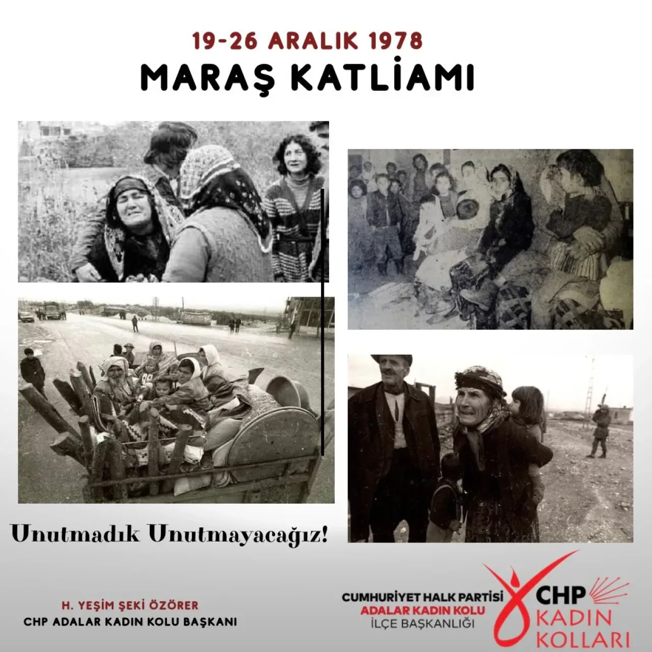 CHP Adalar Kadın Kolu'ndan Maraş Katliamı'nın Yıl Dönümü Açıklaması CHP Adalar Kadın Kolu'ndan Maraş Katliamı'nın Yıl Dönümü Açıklaması