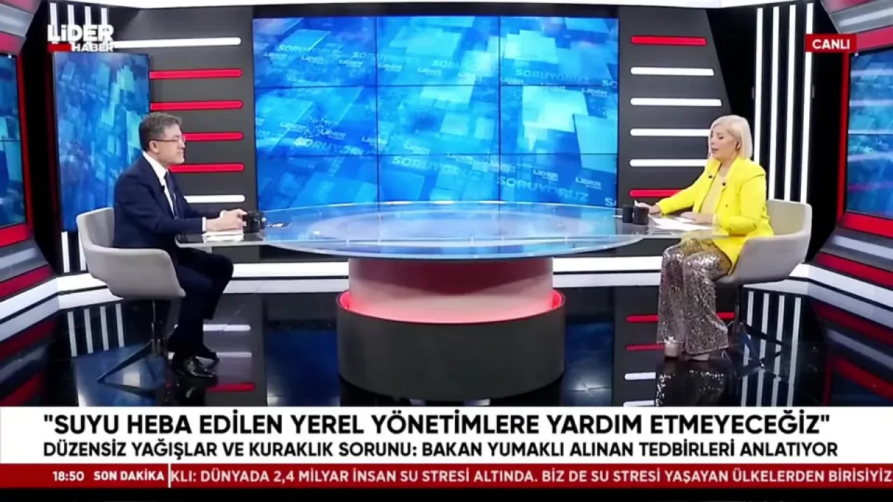 Bakan İbrahim Yumaklı, Tarım ve Orman Bakanlığının Gündemini Lider Haber'de Değerlendirdi Bakan İbrahim Yumaklı, Tarım ve Orman Bakanlığının Gündemini Lider Haber'de Değerlendirdi