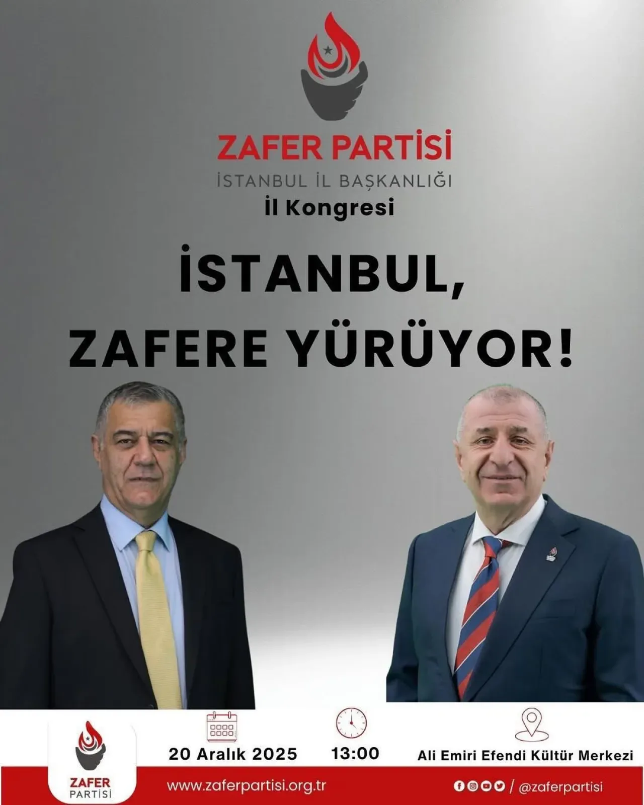 Zafer Partisi, Yarın İstanbul'da Kongre Düzenliyor Zafer Partisi, Yarın İstanbul'da Kongre Düzenliyor