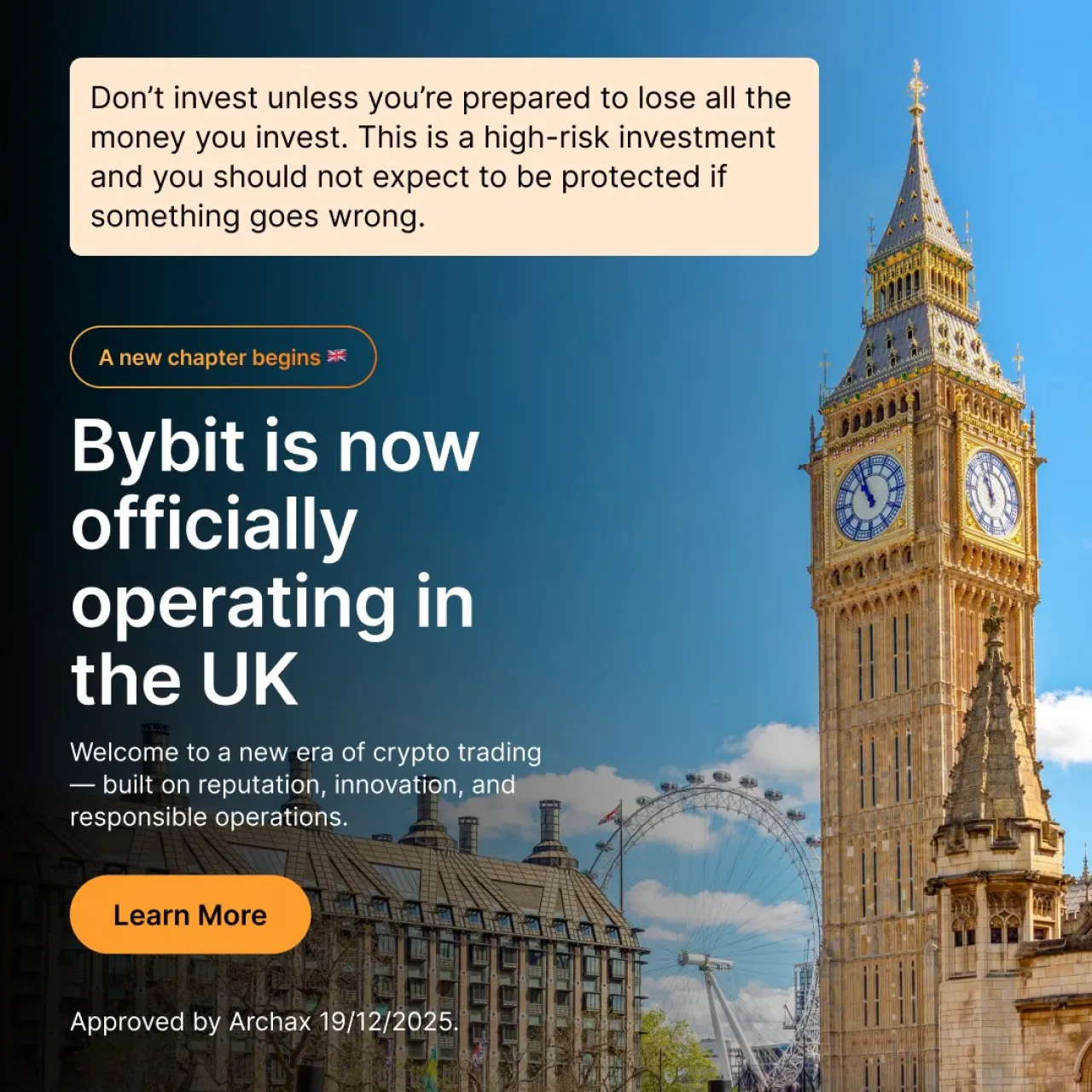 Bybit, Birleşik Krallık Piyasasına Resmen Giriş Yaptı Bybit, Birleşik Krallık Piyasasına Resmen Giriş Yaptı