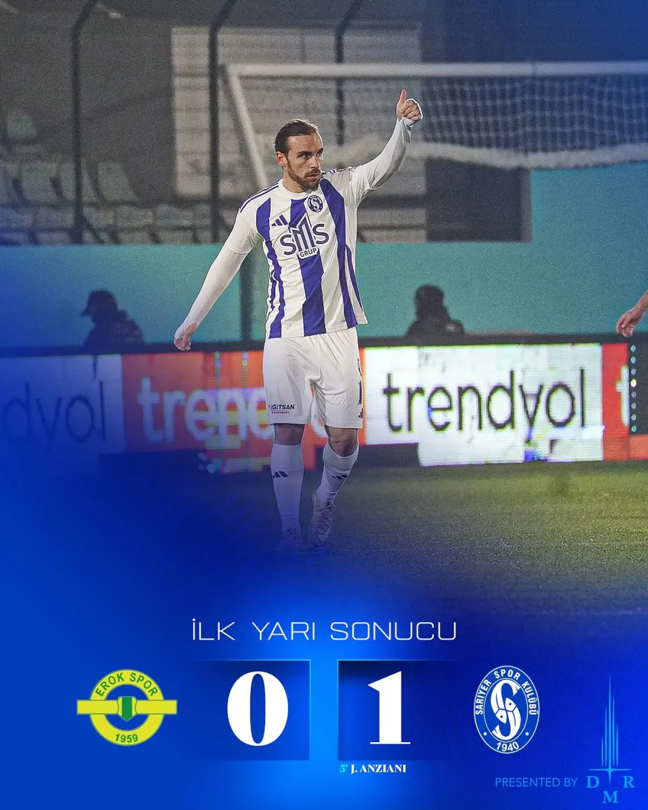 Sarıyer Spor Kulübü Maçın İlk Yarısını Önde Tamamladı Sarıyer Spor Kulübü Maçın İlk Yarısını Önde Tamamladı