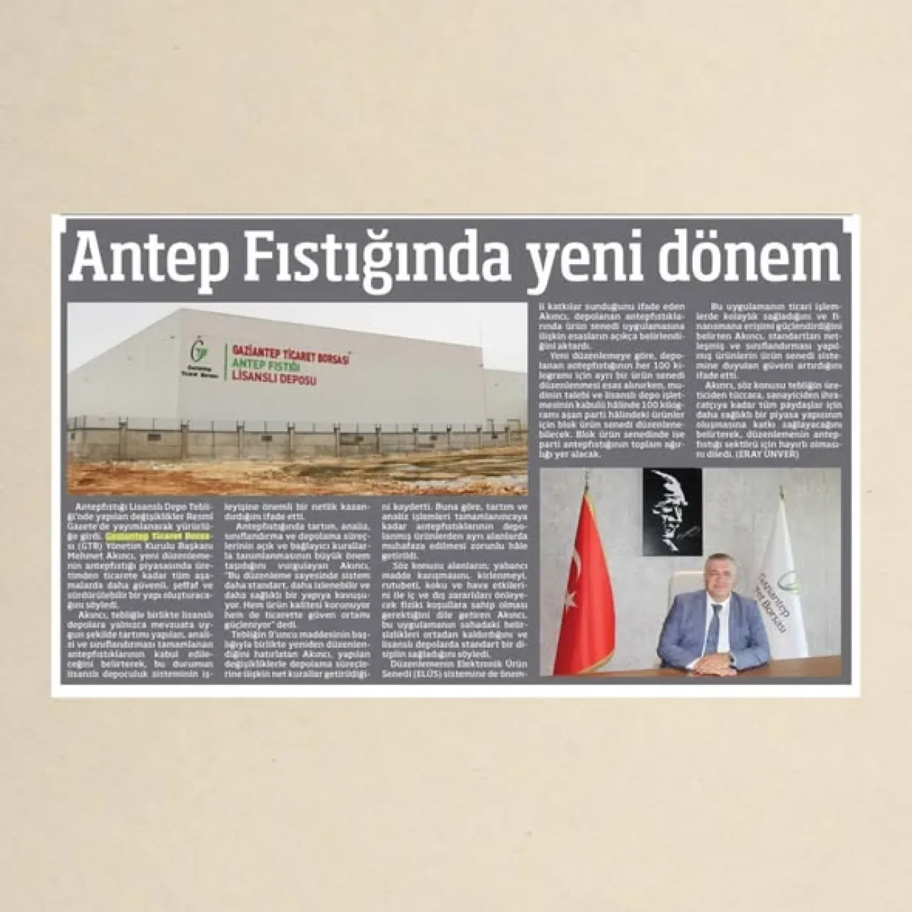 Gaziantep Ticaret Borsası Basında Yer Aldı Gaziantep Ticaret Borsası Basında Yer Aldı