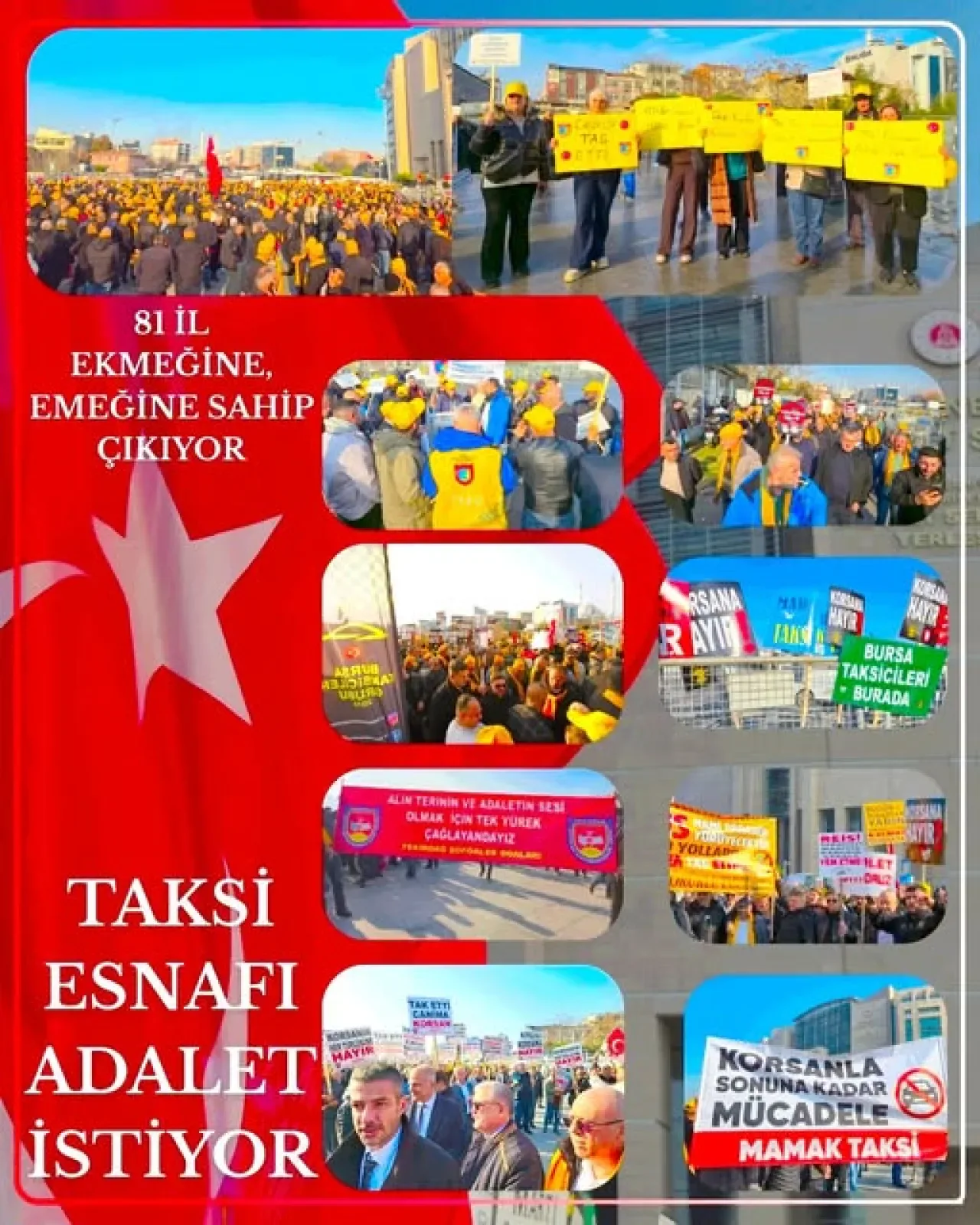 Türkiye Genelinde Taksi Esnafı İstanbul Adalet Sarayı'nda Hak Arayışında Buluştu Türkiye Genelinde Taksi Esnafı İstanbul Adalet Sarayı'nda Hak Arayışında Buluştu