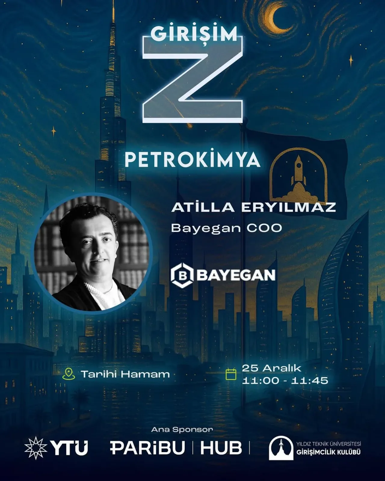 Atilla Eryılmaz, YTÜ Girişimcilik Kulübü'nde Tecrübelerini Paylaşacak Atilla Eryılmaz, YTÜ Girişimcilik Kulübü'nde Tecrübelerini Paylaşacak