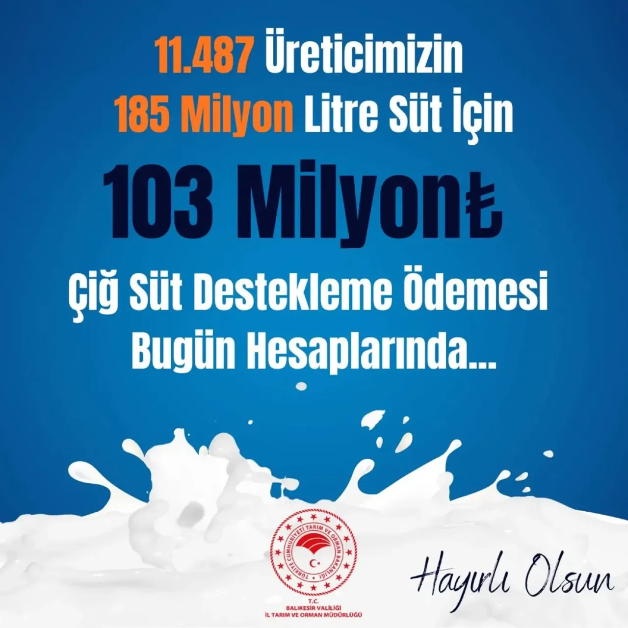 Balıkesir'de Üreticilere Bereketli Sezon Temennisi Balıkesir'de Üreticilere Bereketli Sezon Temennisi